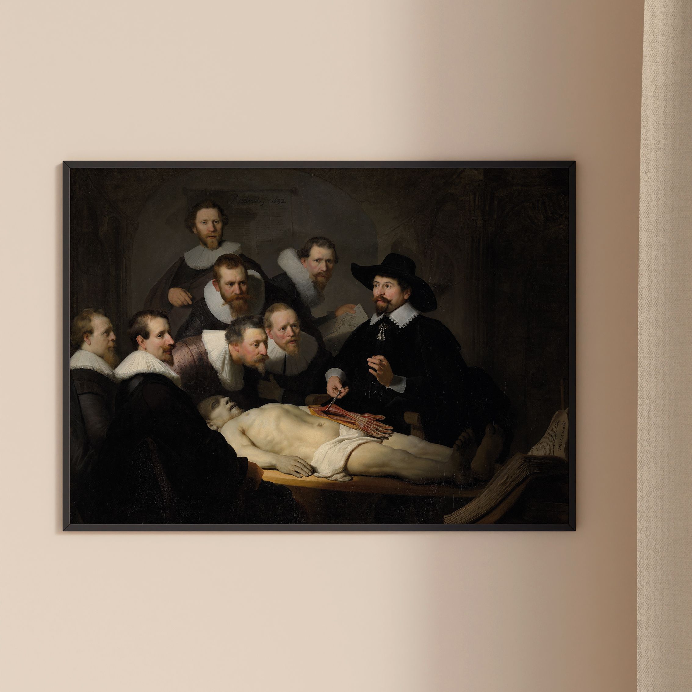 Rembrandt - Dr. Nicolaes Tulp'un Anatomi Dersi Poster