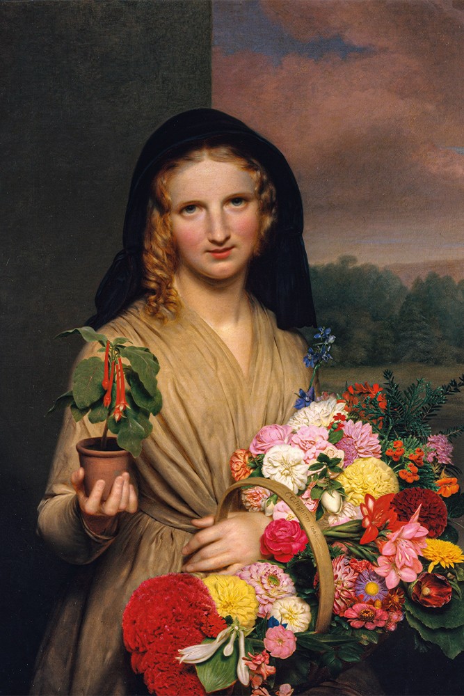 Charles C. Ingham - Çiçekçi Kız Posteri