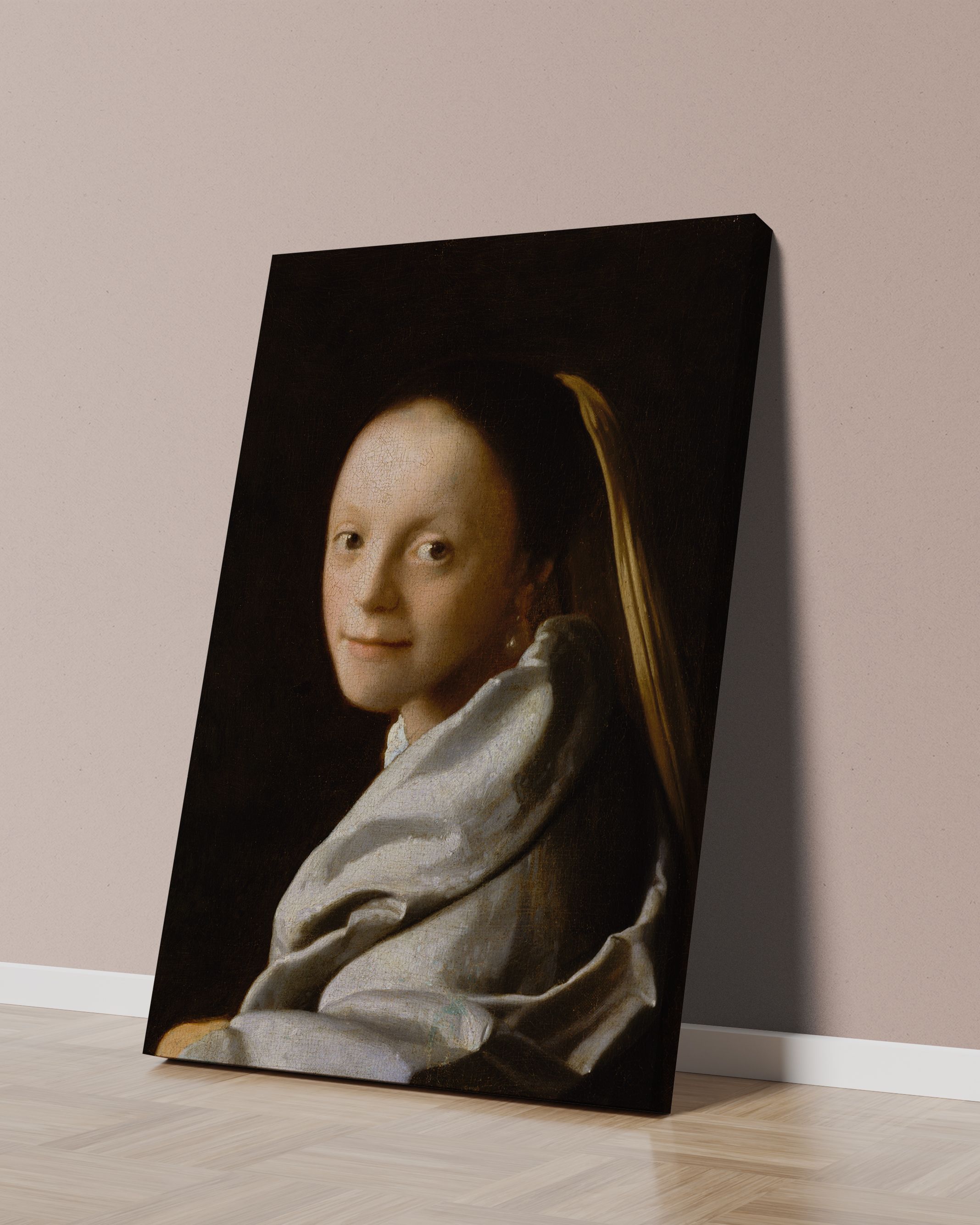 Johannes Vermeer - Genç Bir Kadın Portresi Kanvas Tablo
