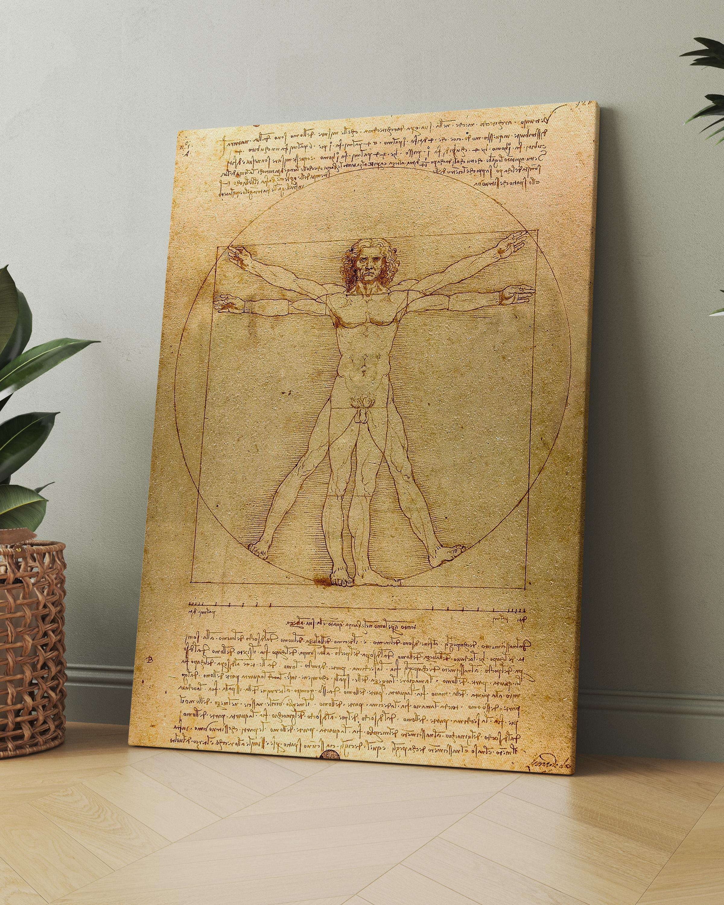 Leonardo da Vinci - Vitruvius Adamı Kanvas Tablo