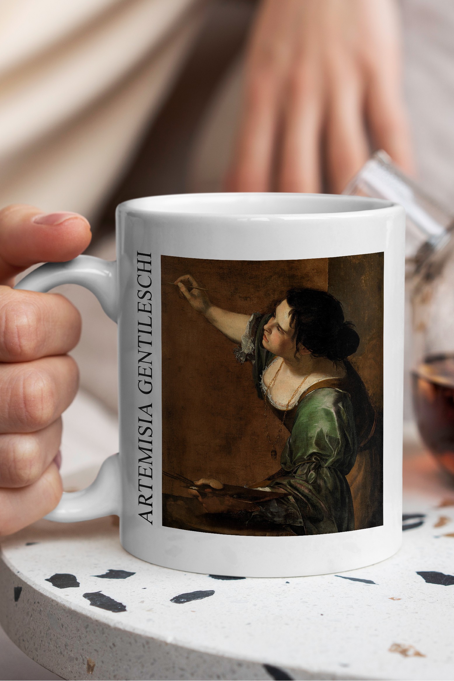 Artemisia Gentileschi - Resmin Alegorisi Olarak Otoportre Kupa Bardak