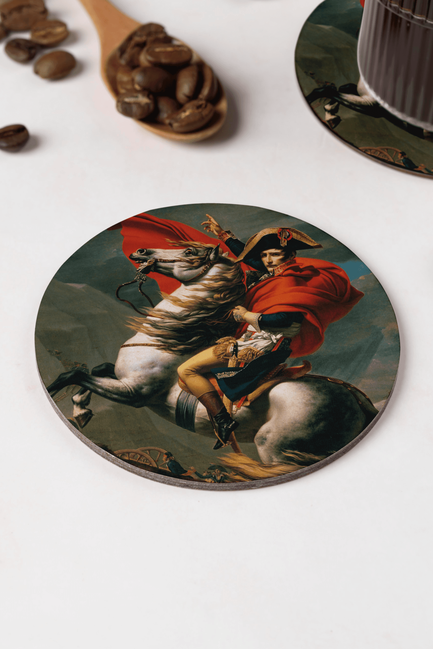 Jacques Louis David - Alpleri Geçen Napolyon Bardak Altlığı