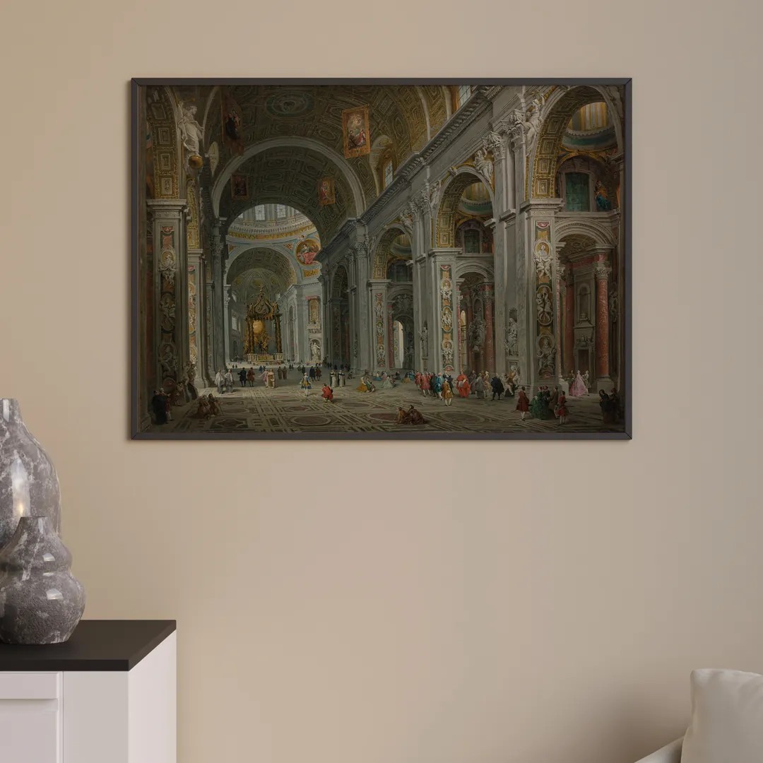 Giovanni Paolo Panini - Aziz Petrus Bazilikası Poster