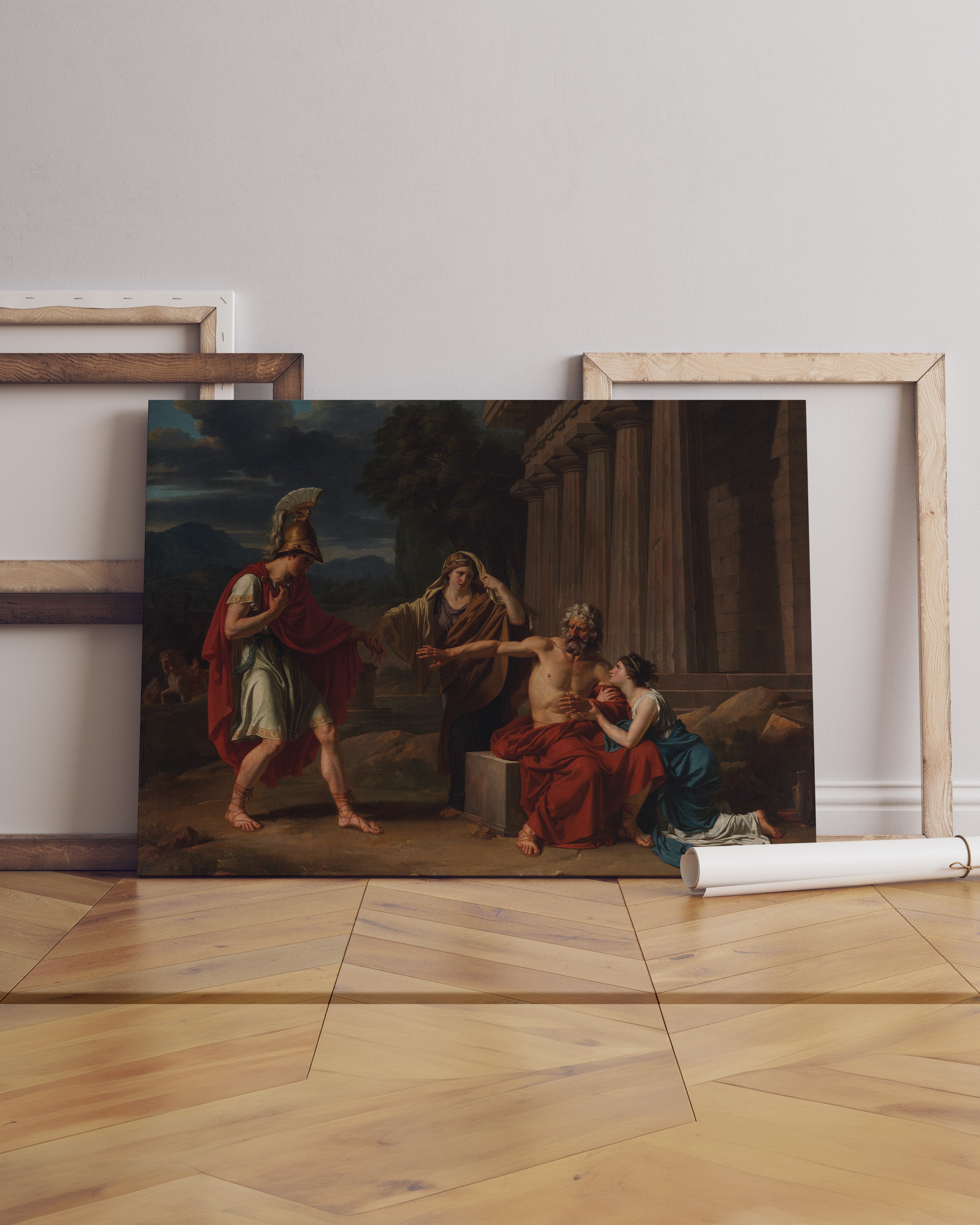 Jean-Antoine-Théodore Giroust - Oidipus Kolonos'ta Kanvas Tablo