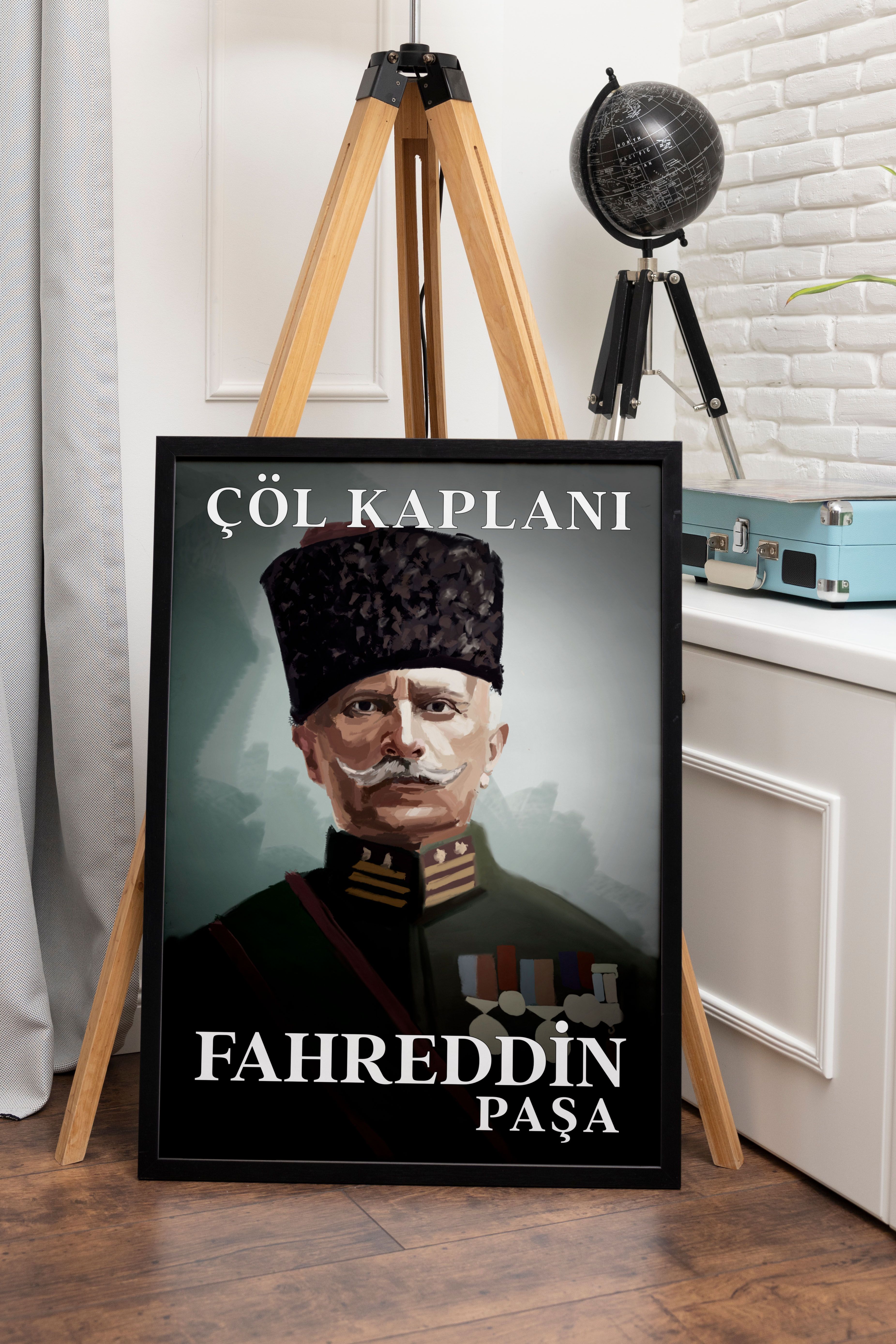 Fahreddin Paşa (Çöl Kaplanı) Özel Tasarım Poster