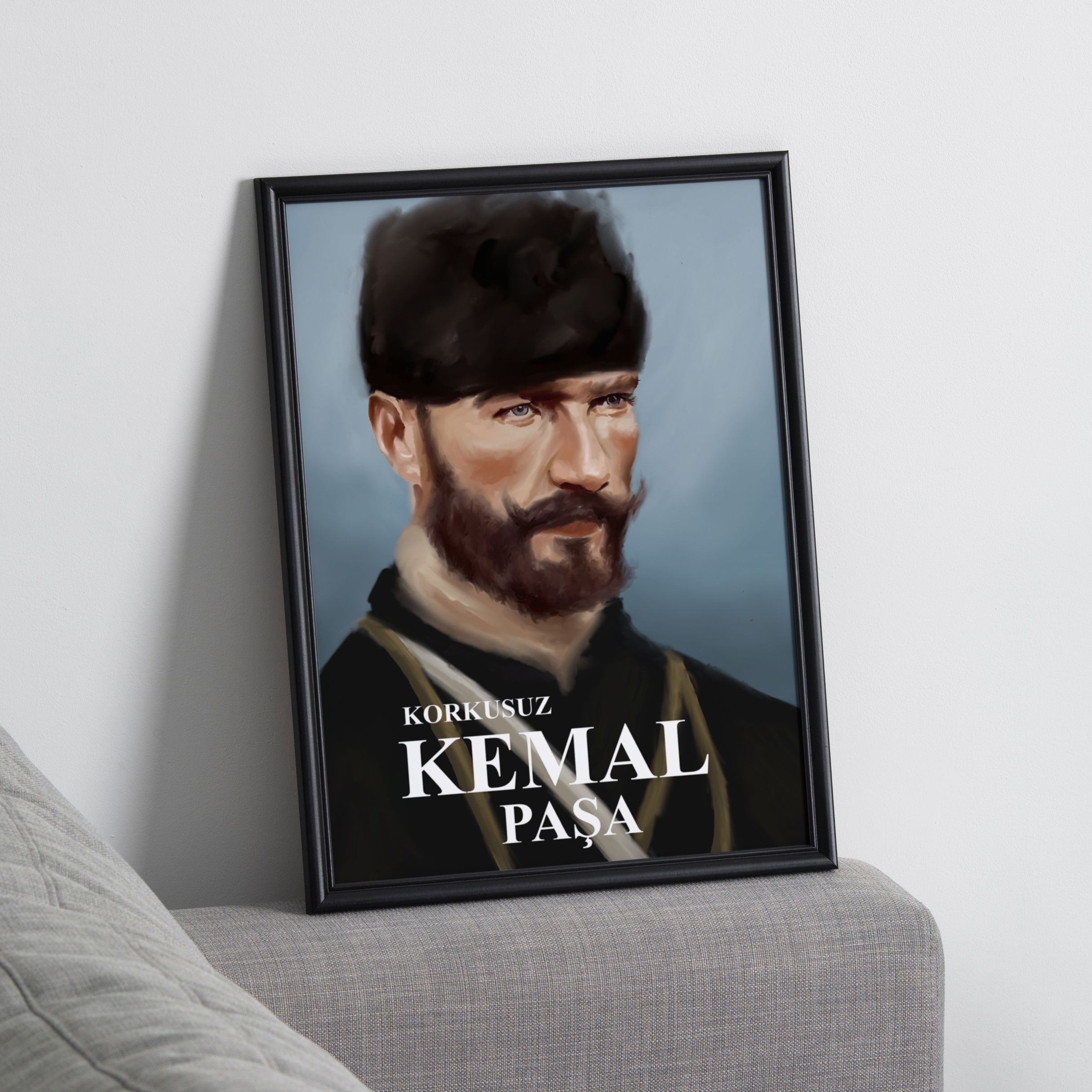 Mustafa Kemal Paşa Özel Tasarım Poster (Jön Türkler Serisi)