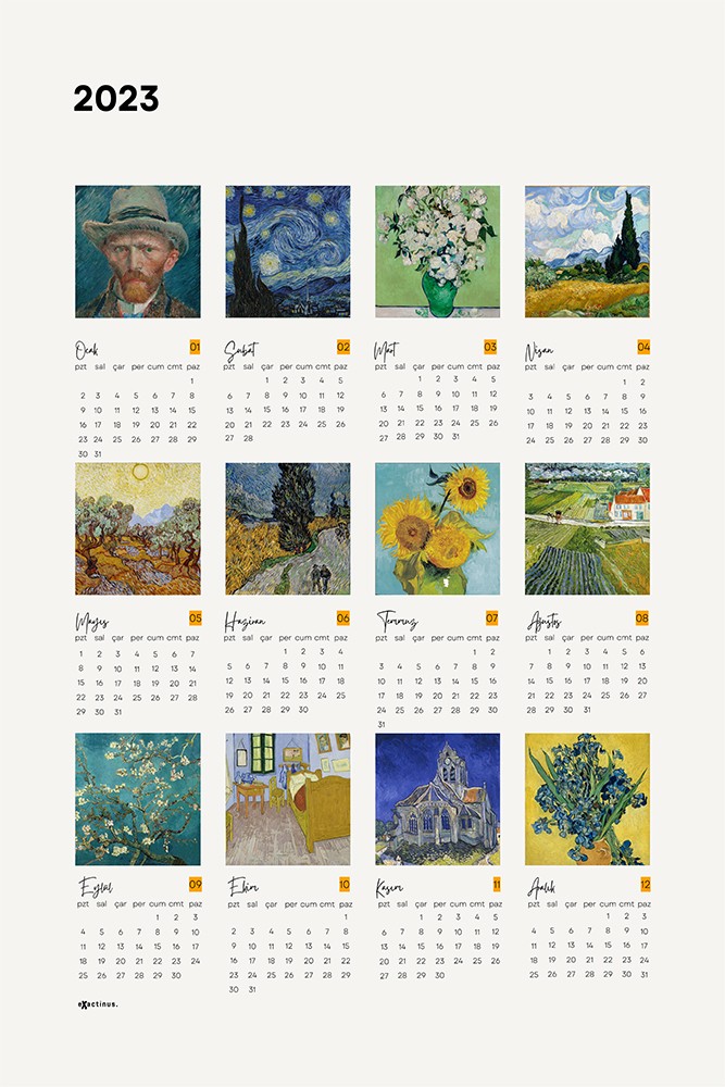 Vincent van Gogh 2023 Takvim Poster