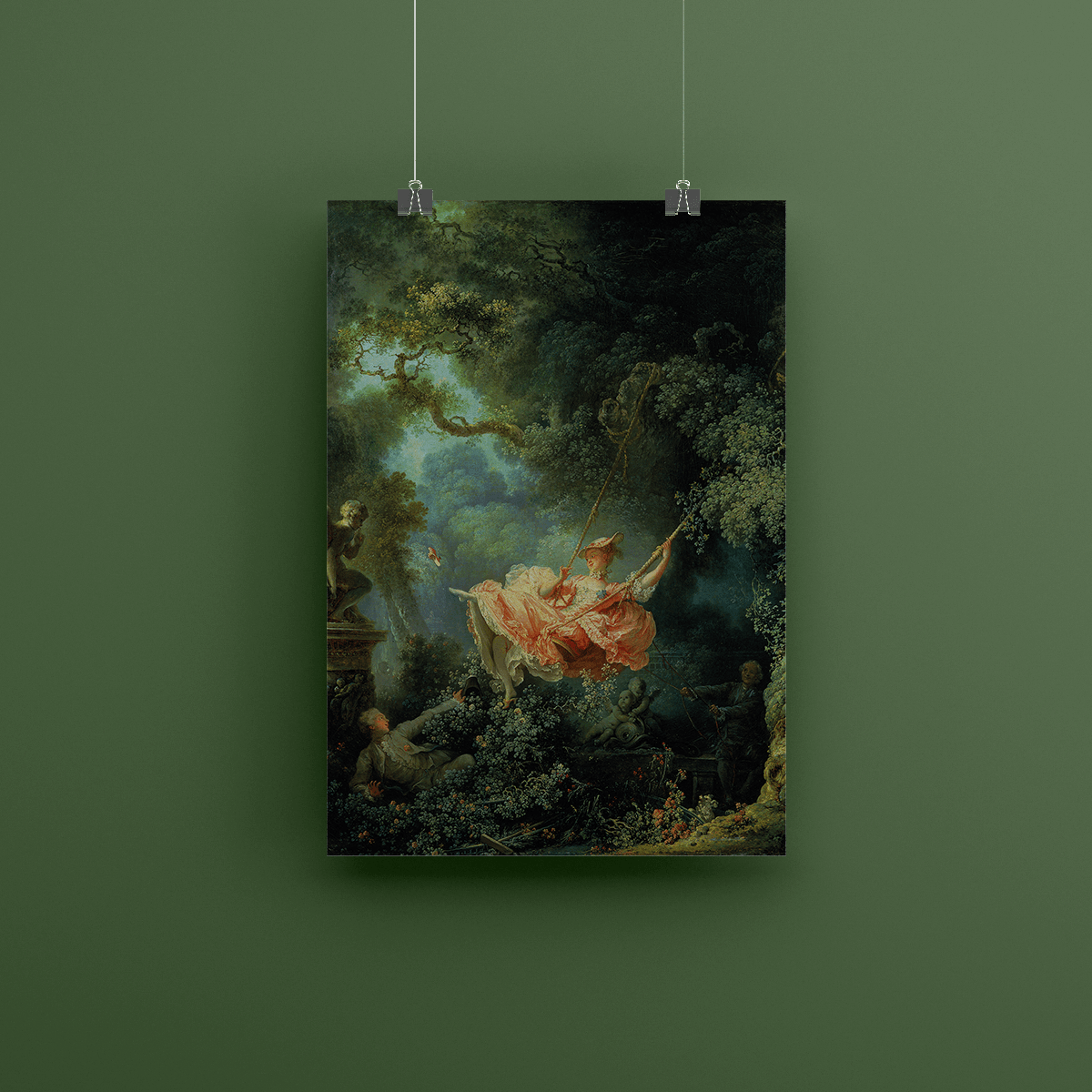 Jean Honoré Fragonard - Salıncak Poster