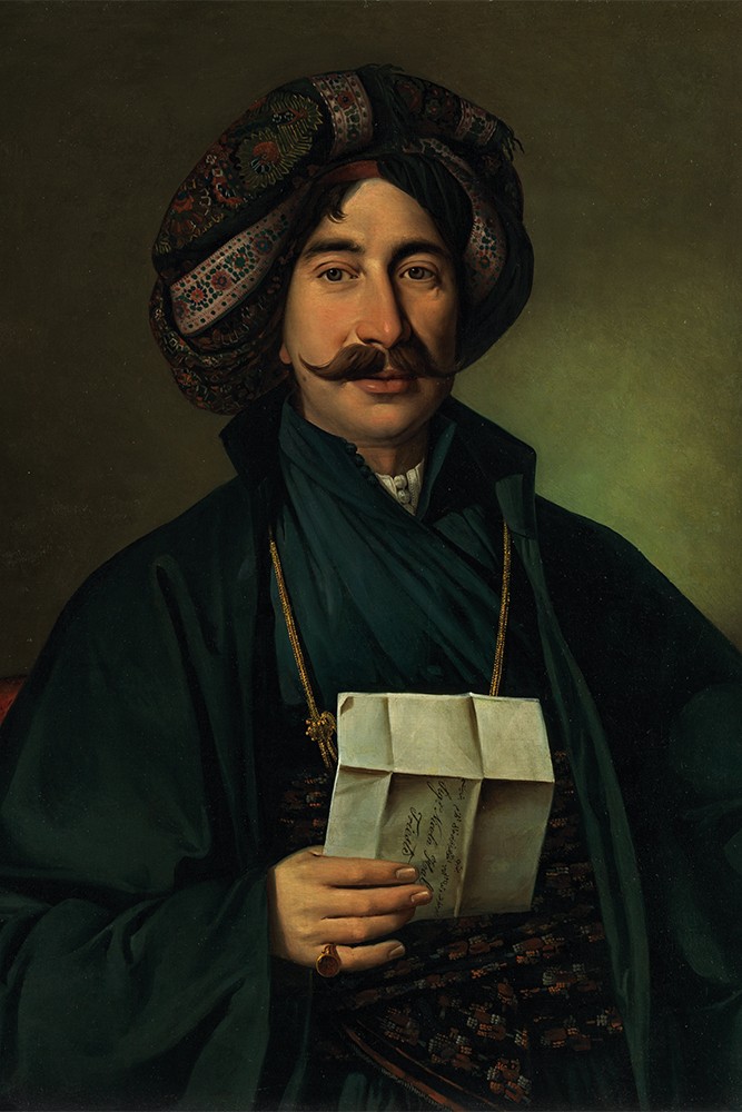Giuseppe Tominz - Osmanlı Kıyafetli Erkek Poster