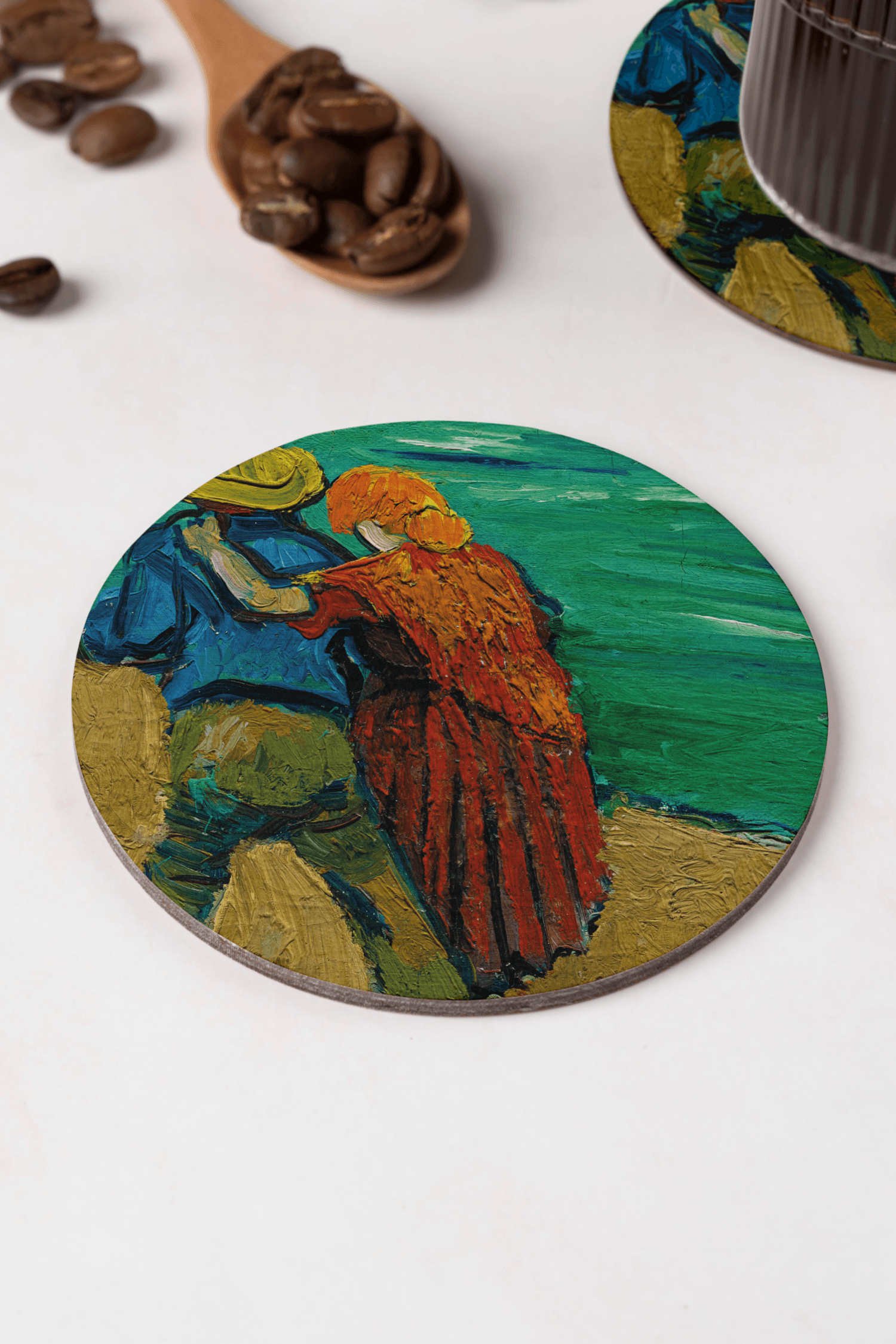 Vincent van Gogh - İki Aşık Bardak Altlığı