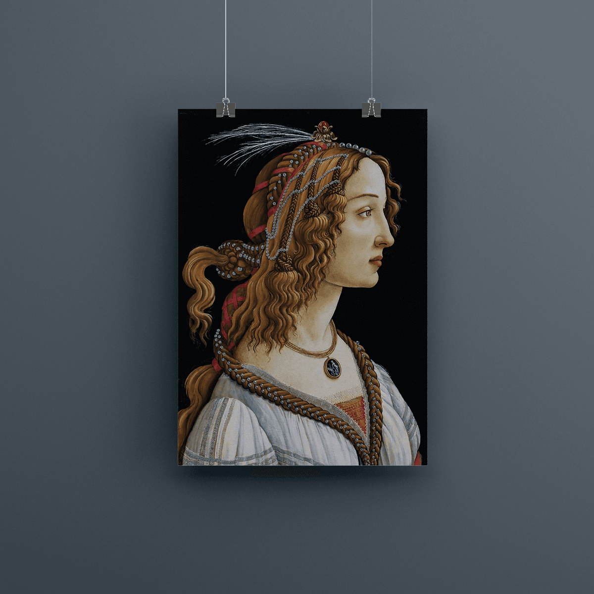 Genç Kadın Portresi Poster (Portrait of a Young Woman) - Sandro Botticelli