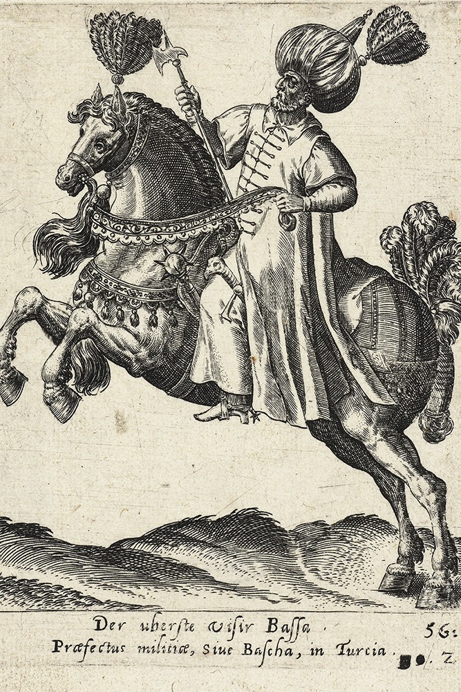 Abraham de Bruyn - Atlı İbrahim Paşa Gravür Poster