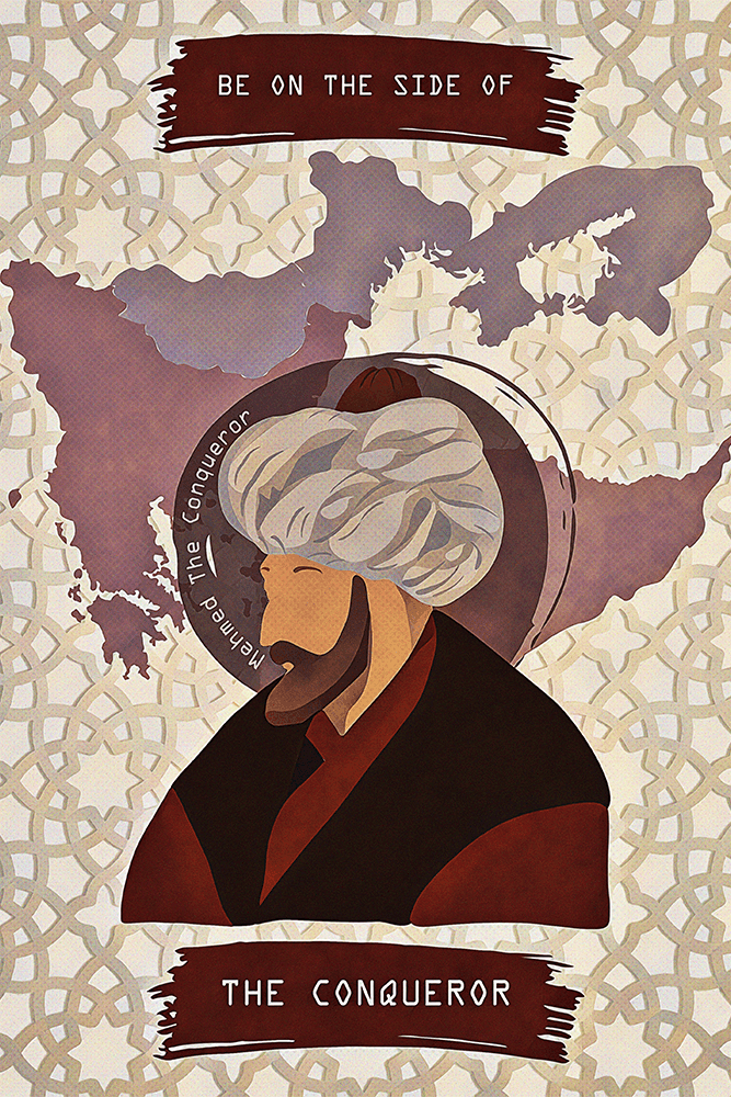 Fatih Sultan Mehmed Minimal Propaganda Posteri