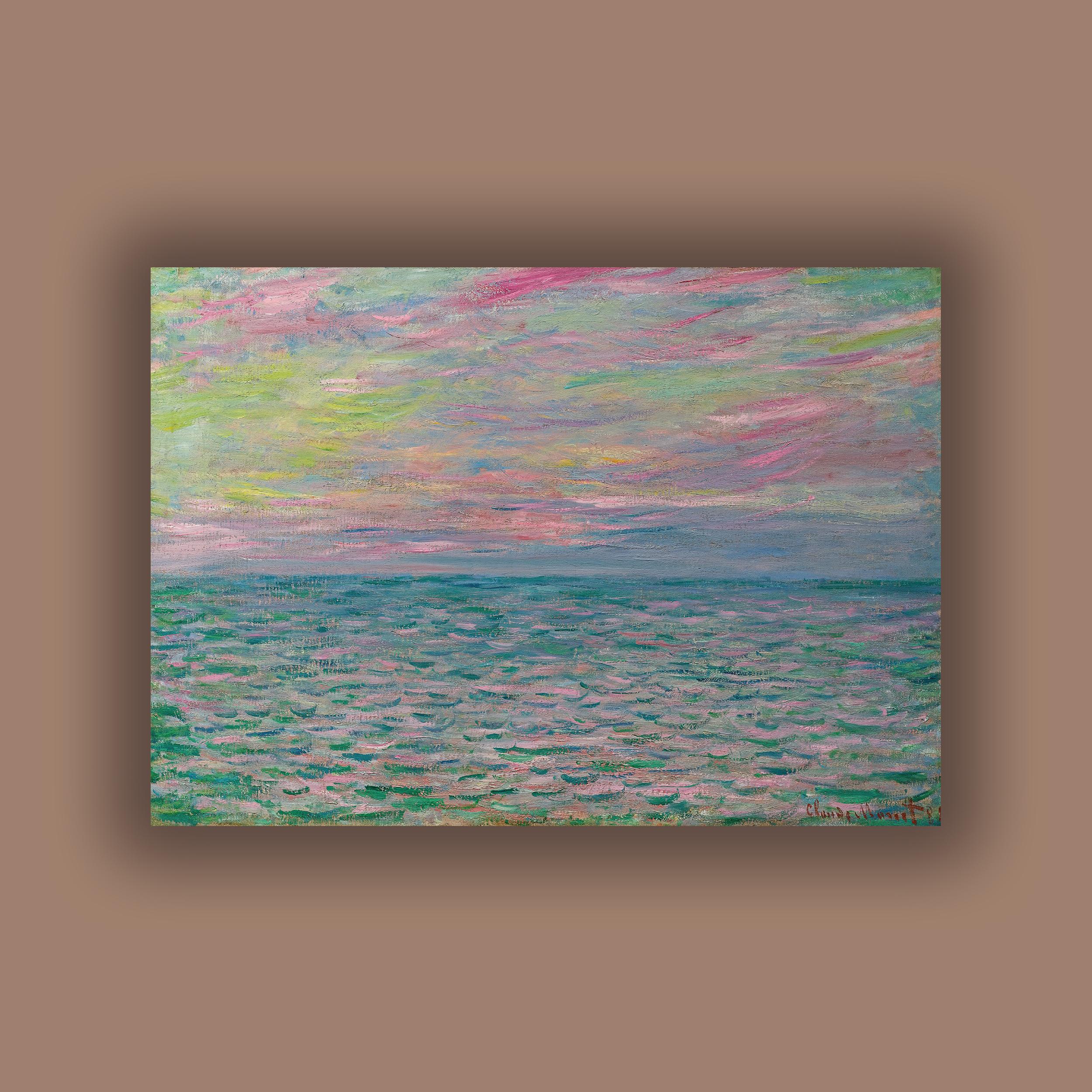 Claude Monet - Pourville'de Gün Batımı, Açık Deniz Poster