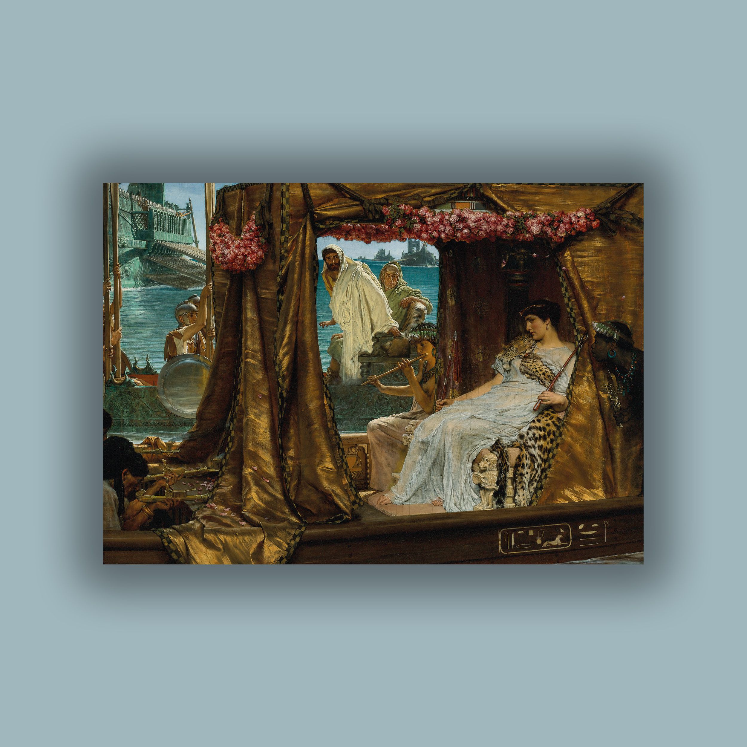 Sir Lawrence Alma Tadema - Marc Antony ve Kleopatra Poster