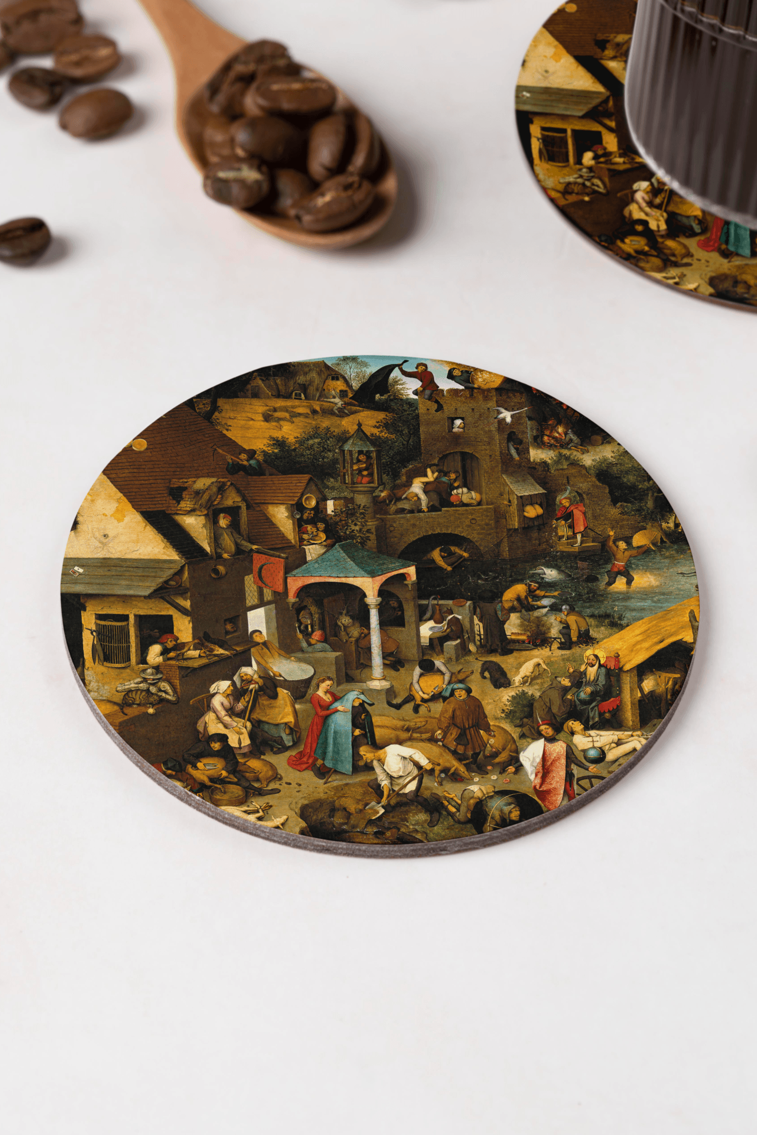 Pieter Brueghel - Felemenk Atasözleri Bardak Altlığı