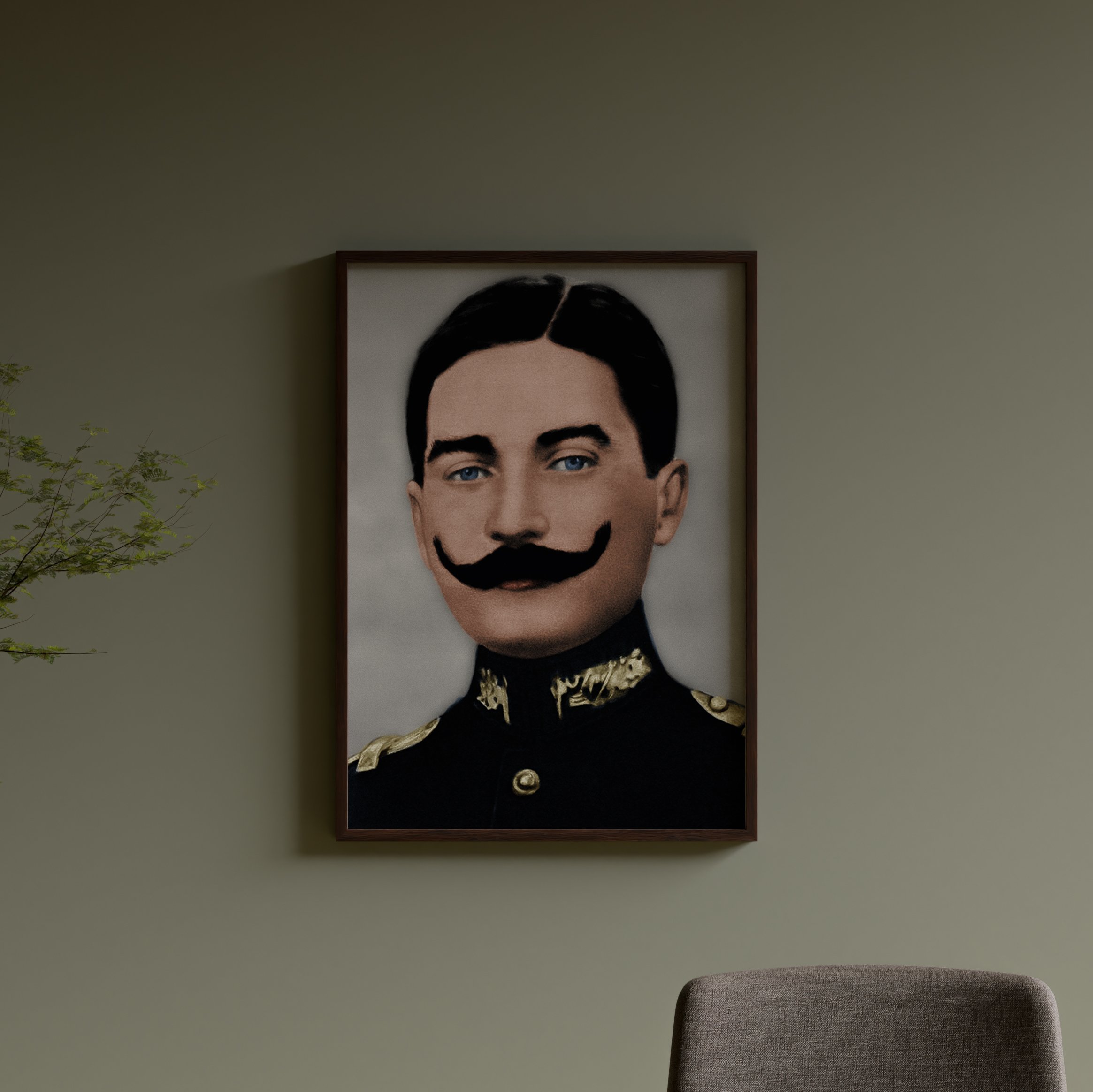 Kurmay Kıdemli Yüzbaşı Mustafa Kemal Renklendirme Poster