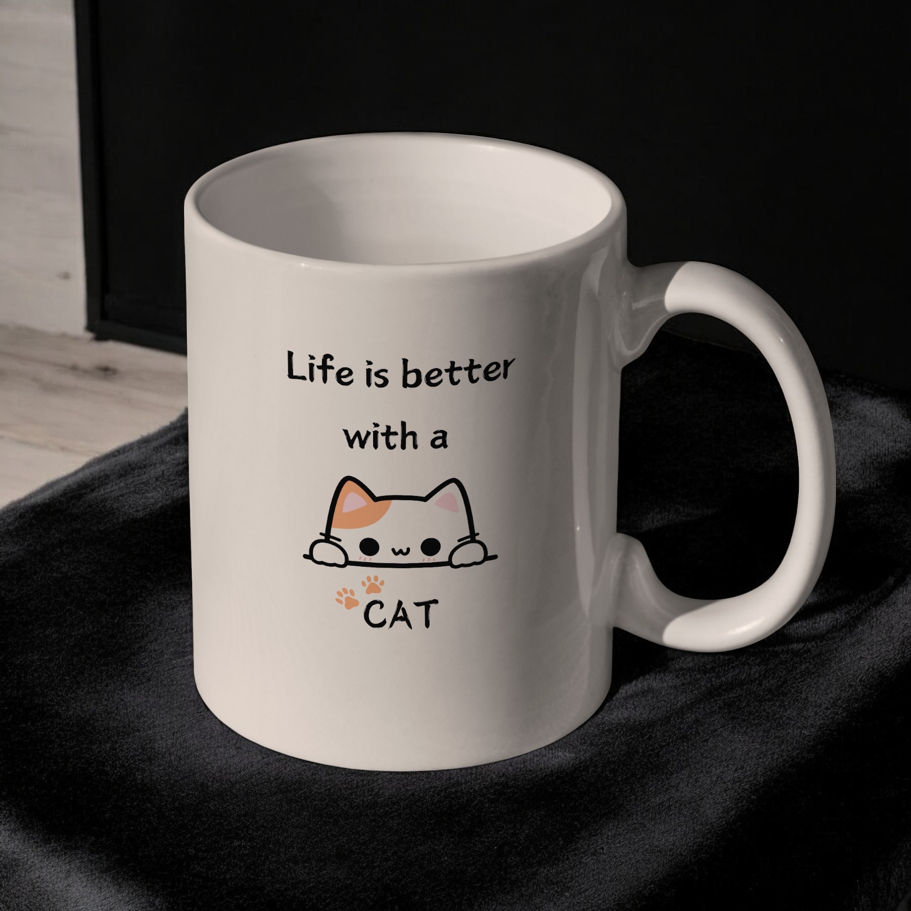 "Life Is Better With a Cat" Kupa Bardak