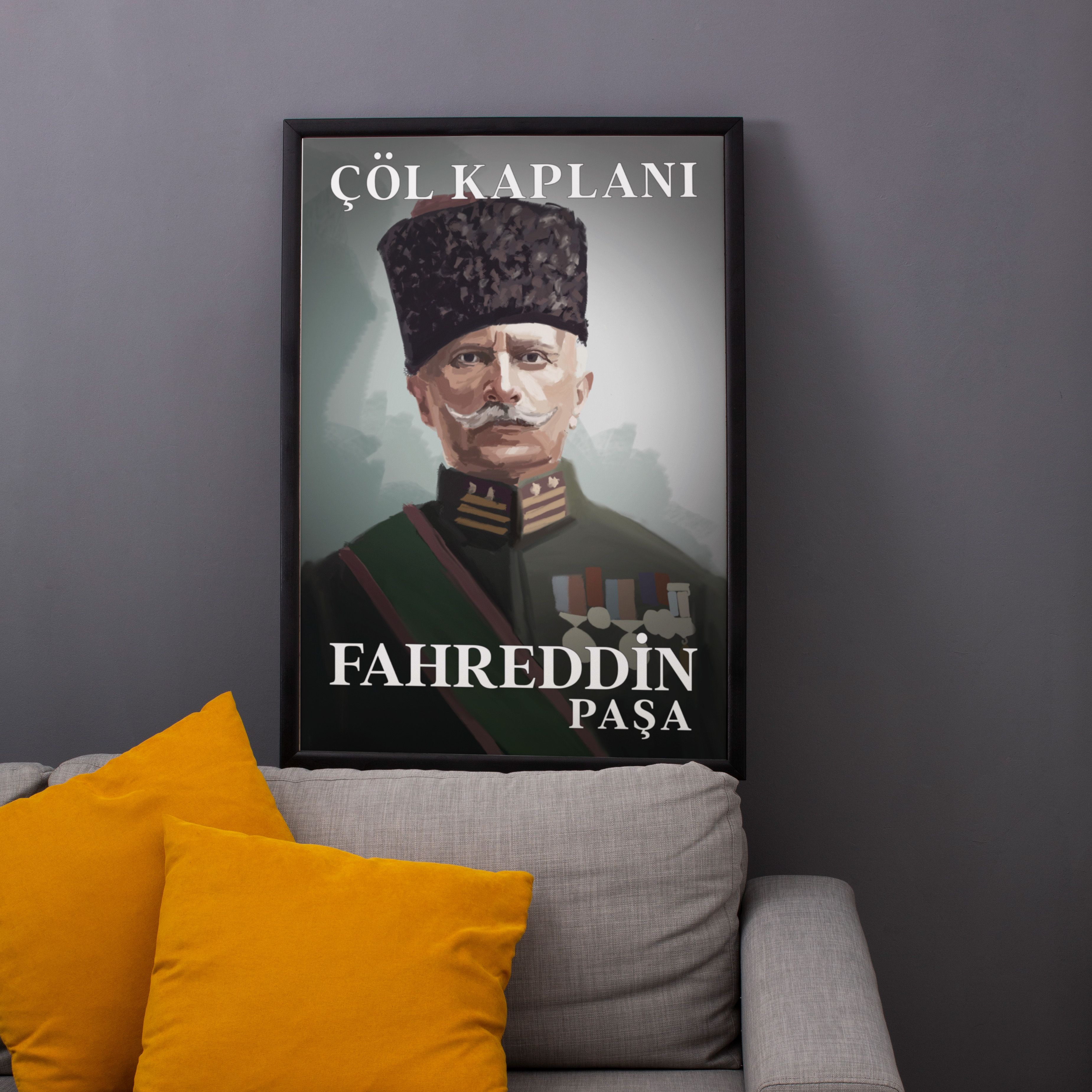 Fahreddin Paşa (Çöl Kaplanı) Özel Tasarım Poster