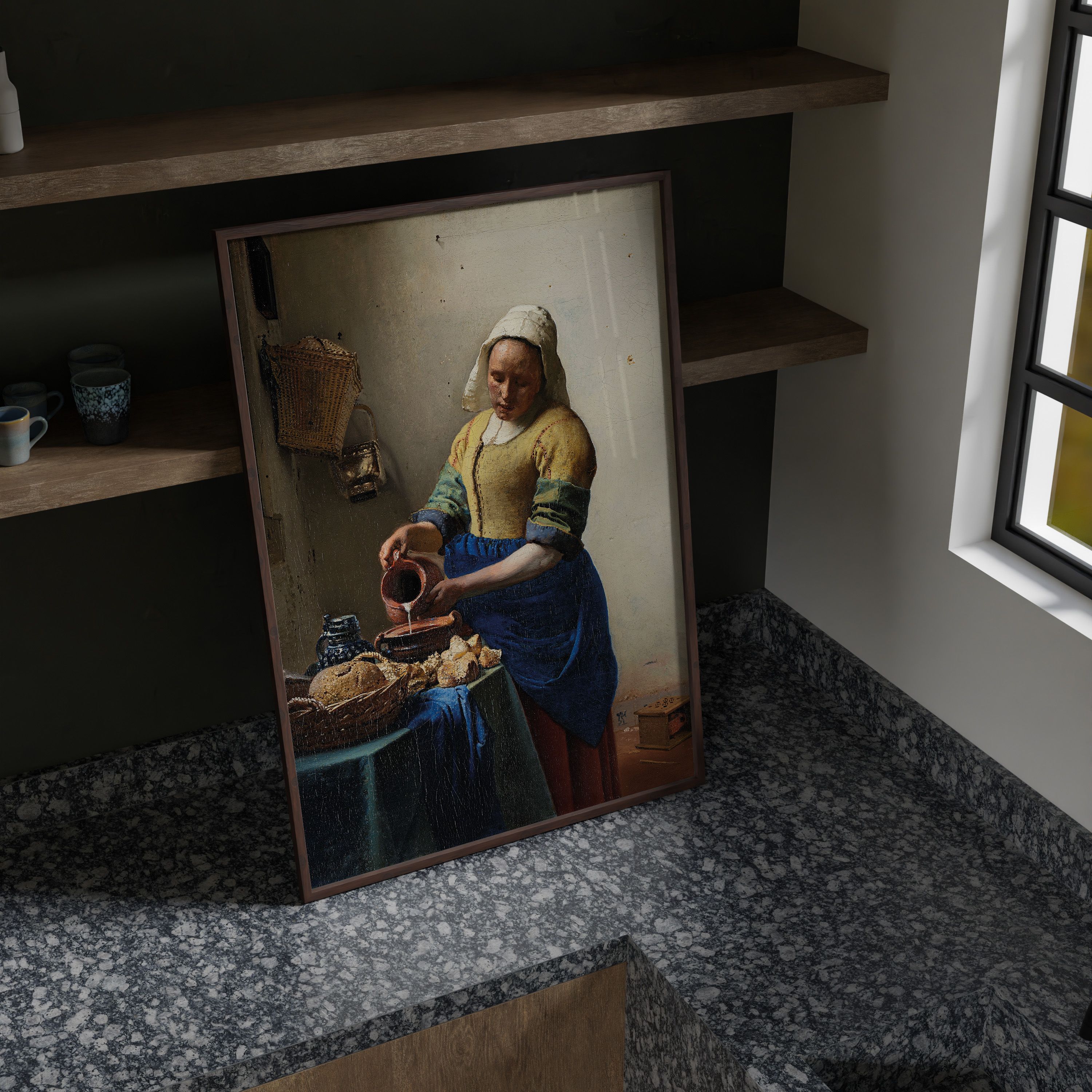 Johannes Vermeer - Sütçü Kız Poster