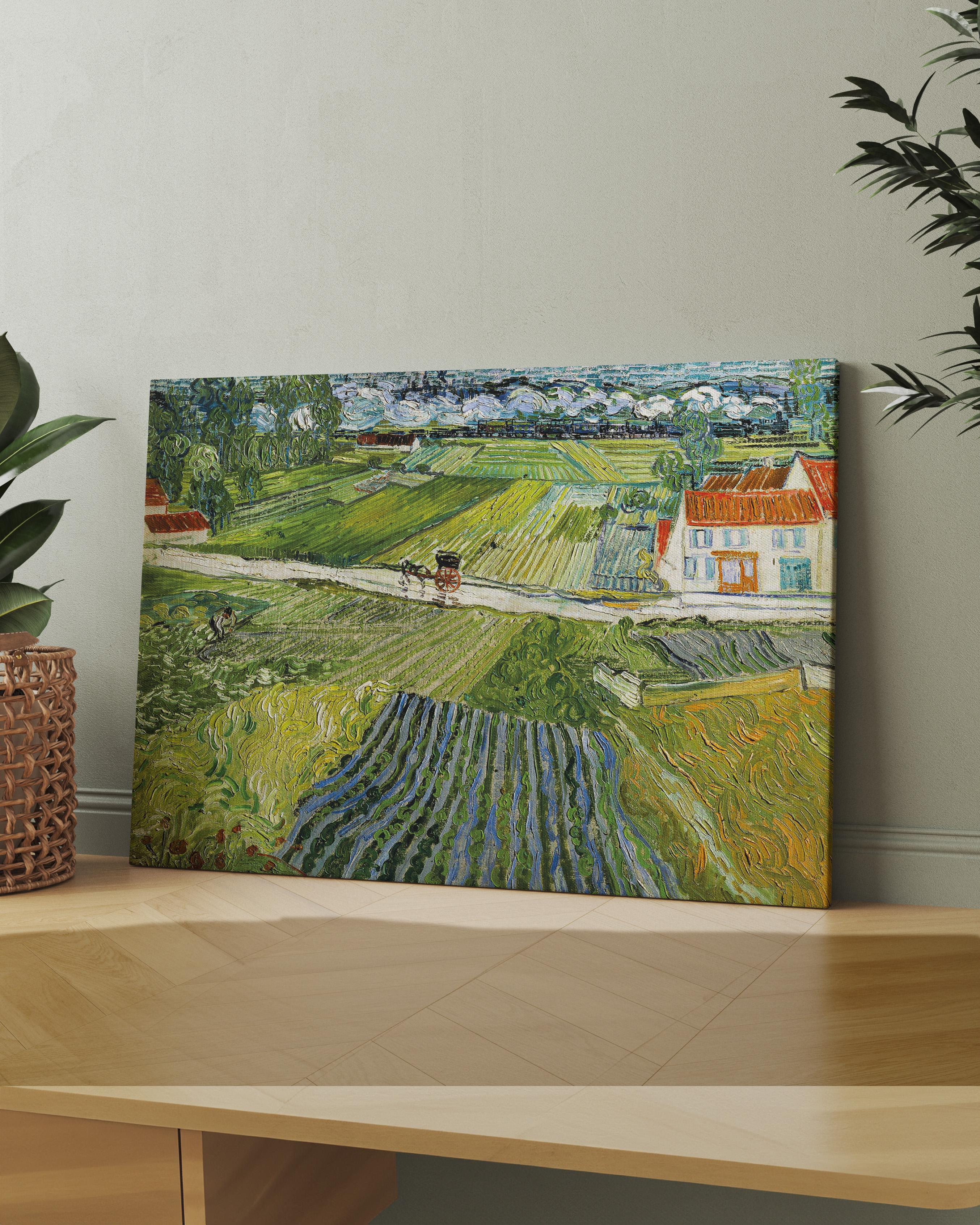 Yağmurda Auvers Manzarası Kanvas Tablo - Vincent van Gogh