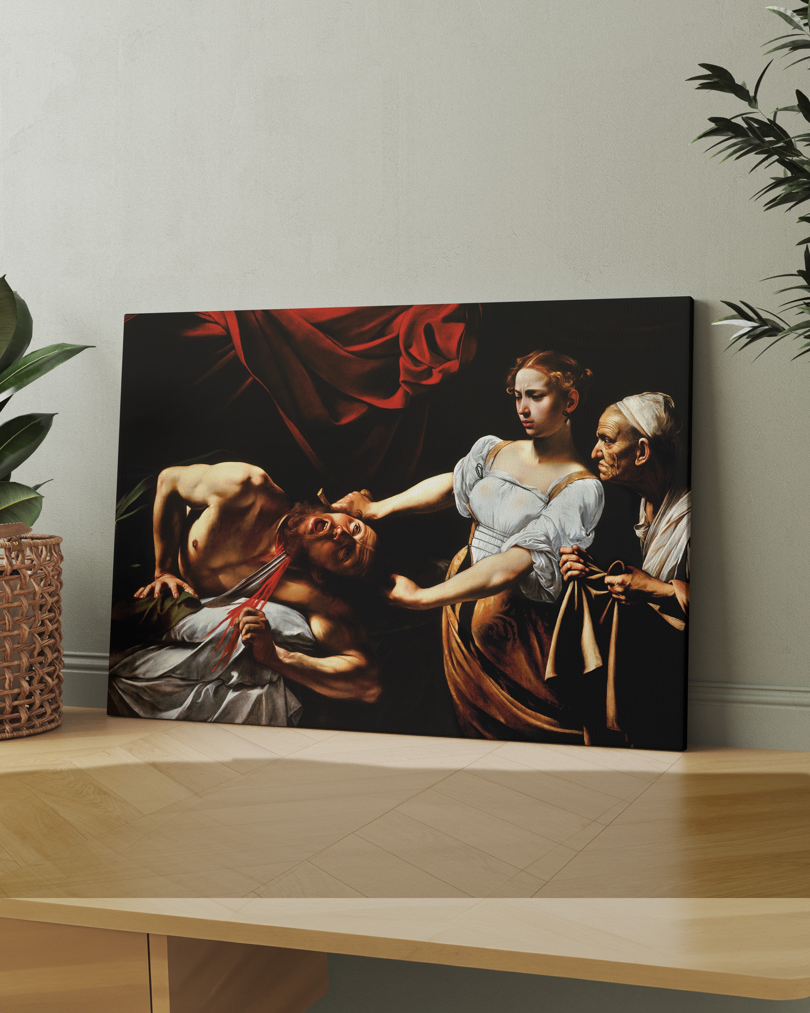 Caravaggio - Judith Holofernes’in Başını Keserken Kanvas Tablo