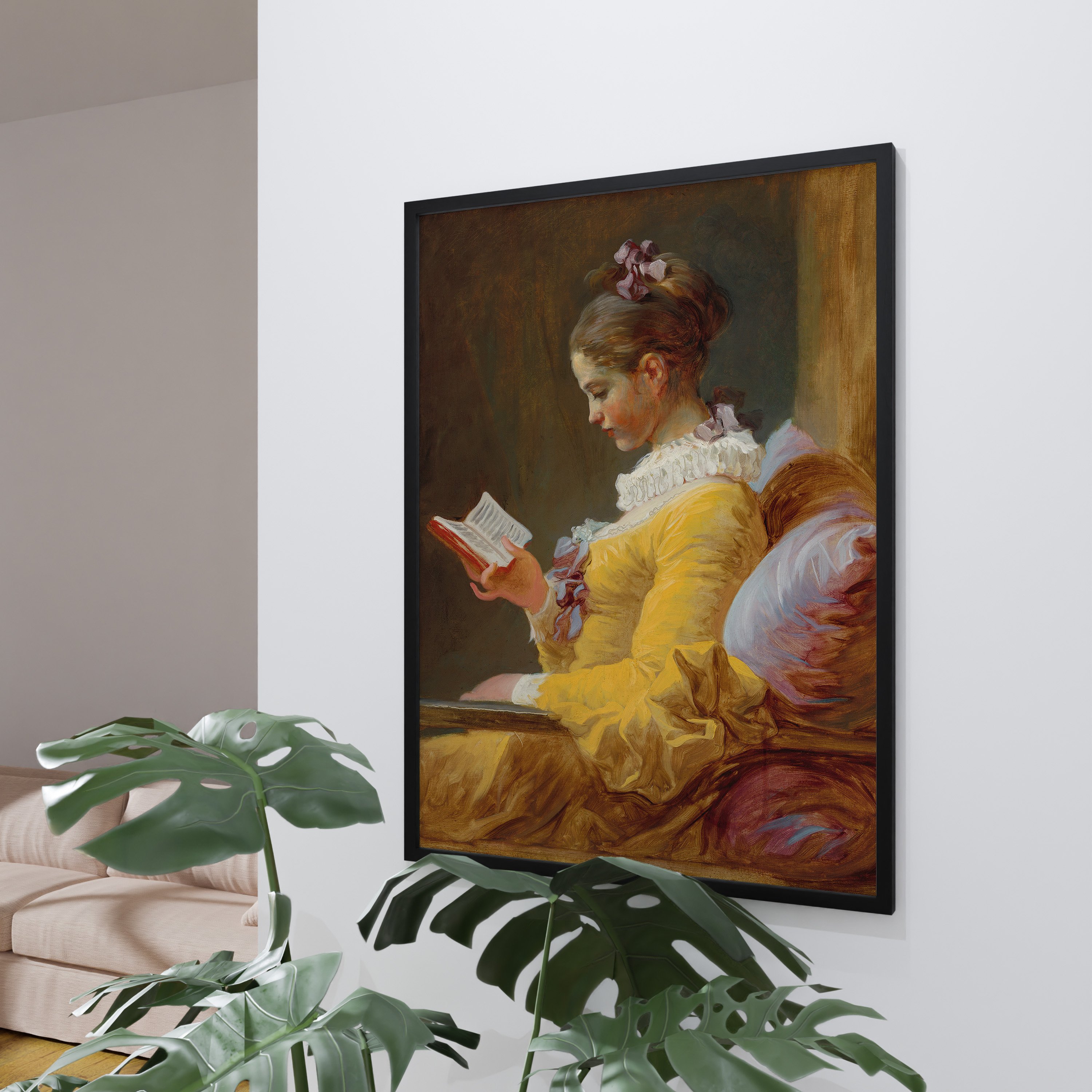 Jean-Honoré Fragonard - Okuyan Genç Kız Posteri