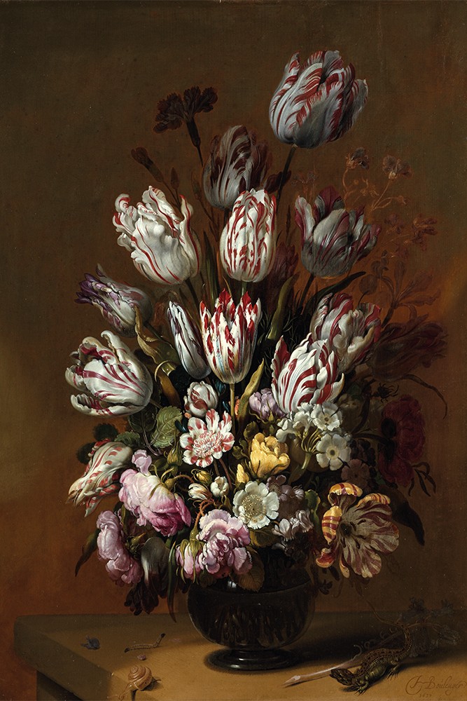 Hans Bollongier - Natürmort Çiçekler Posteri