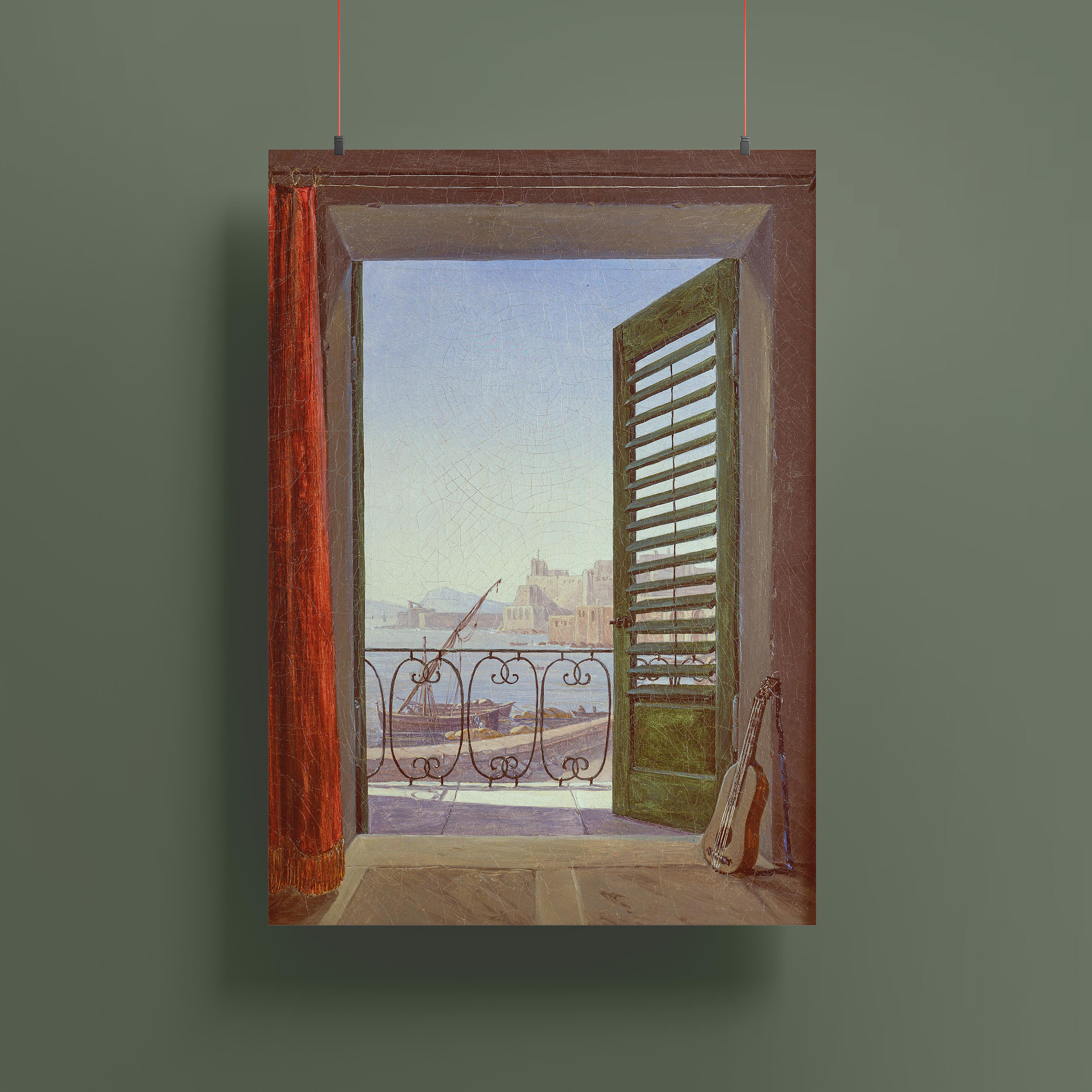 Carl Gustav Carus - Napoli Sınırındaki Balkon Posteri