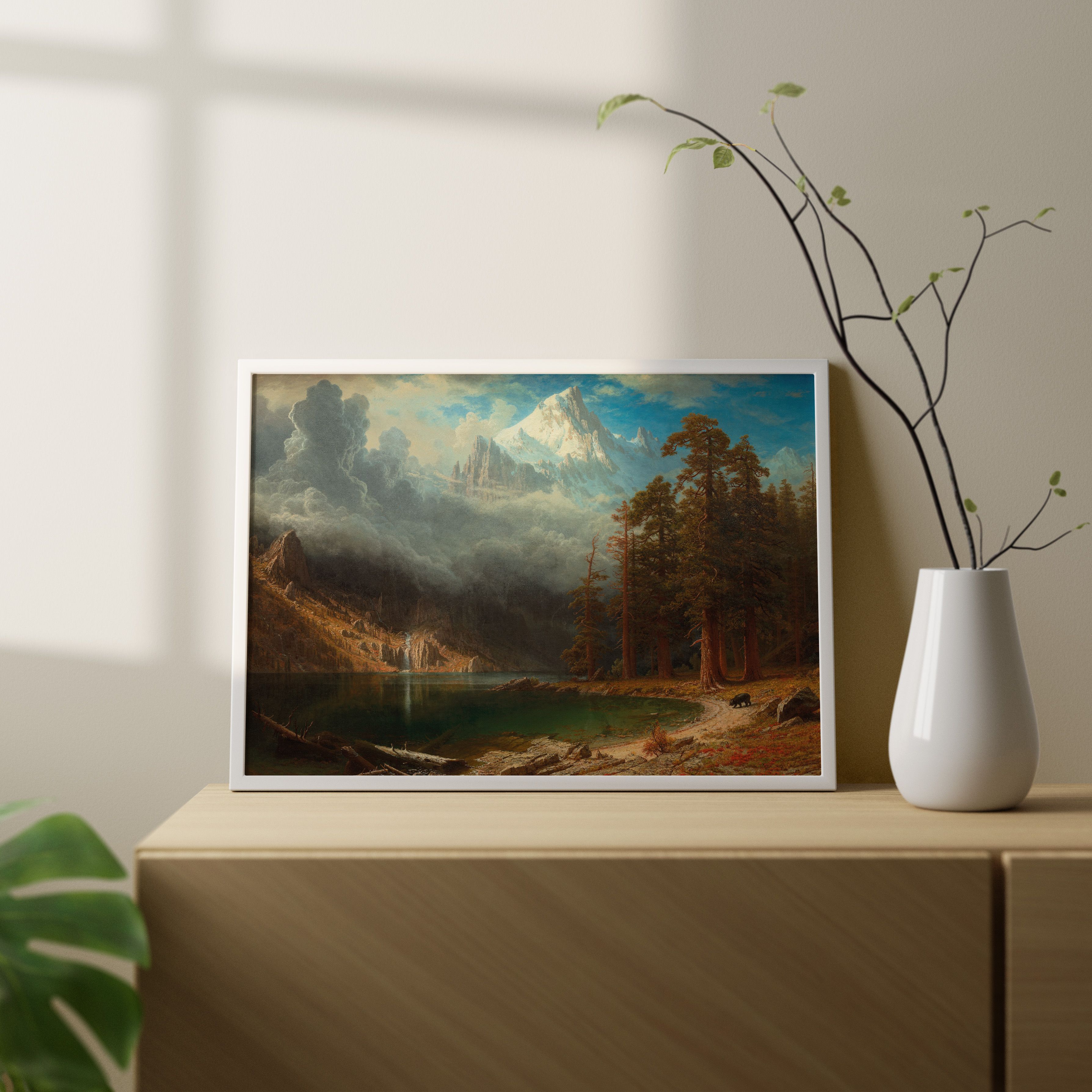 Albert Bierstadt - Corcoran Dağı Poster