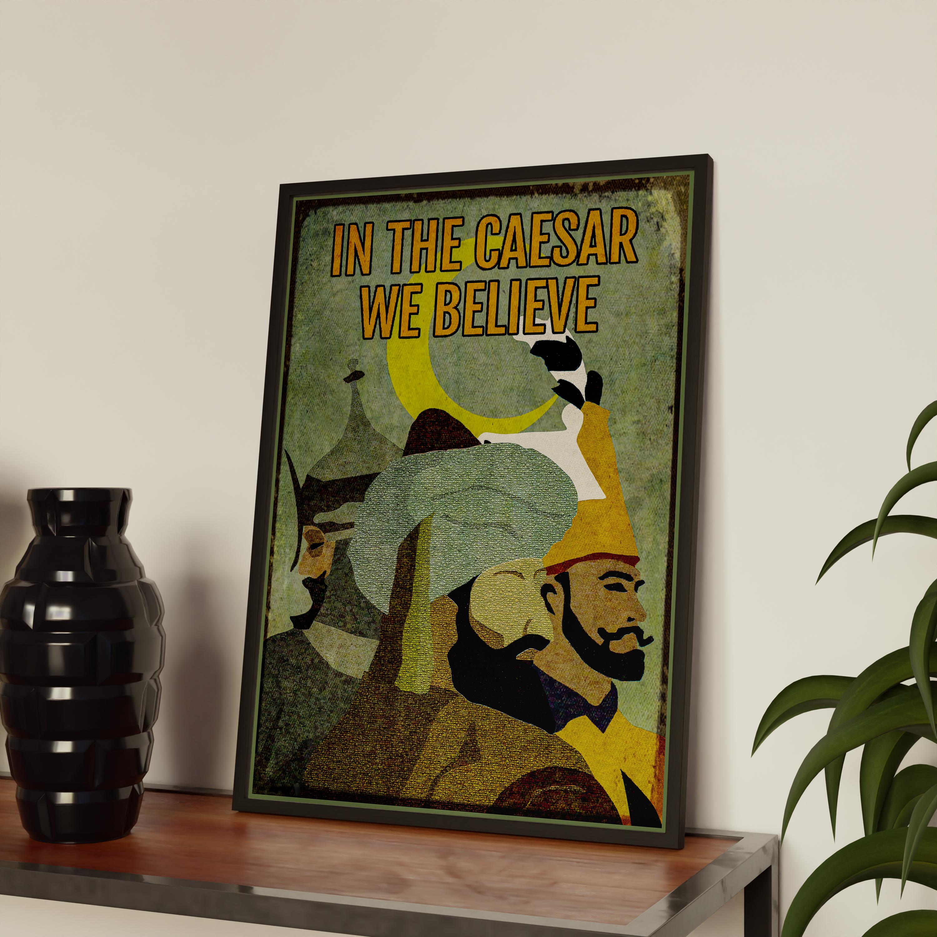 Fatih Sultan Mehmed Vintage Propaganda Posteri