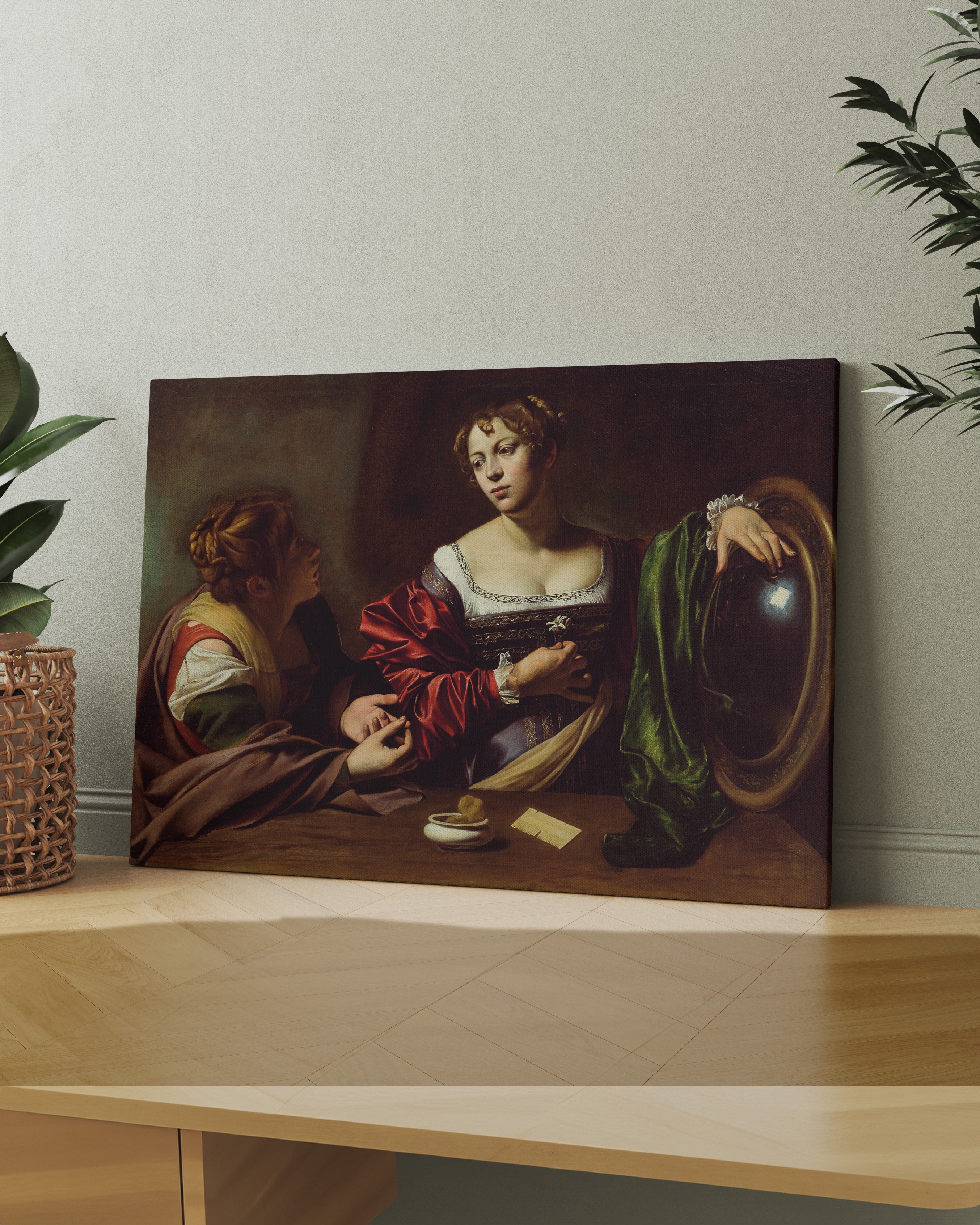 Caravaggio - Martha ve Mary Magdalene Kanvas Tablo
