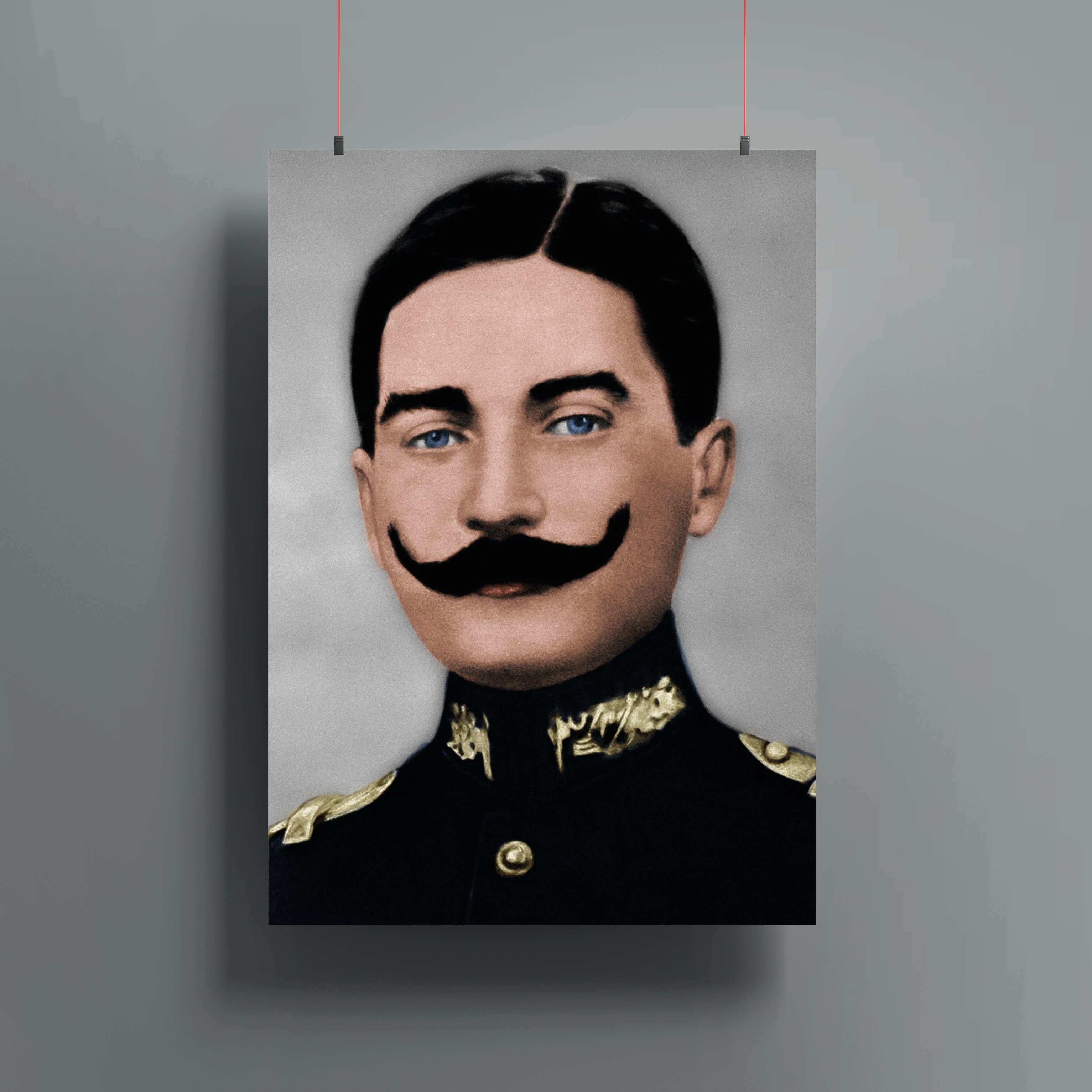 Kurmay Kıdemli Yüzbaşı Mustafa Kemal Renklendirme Poster