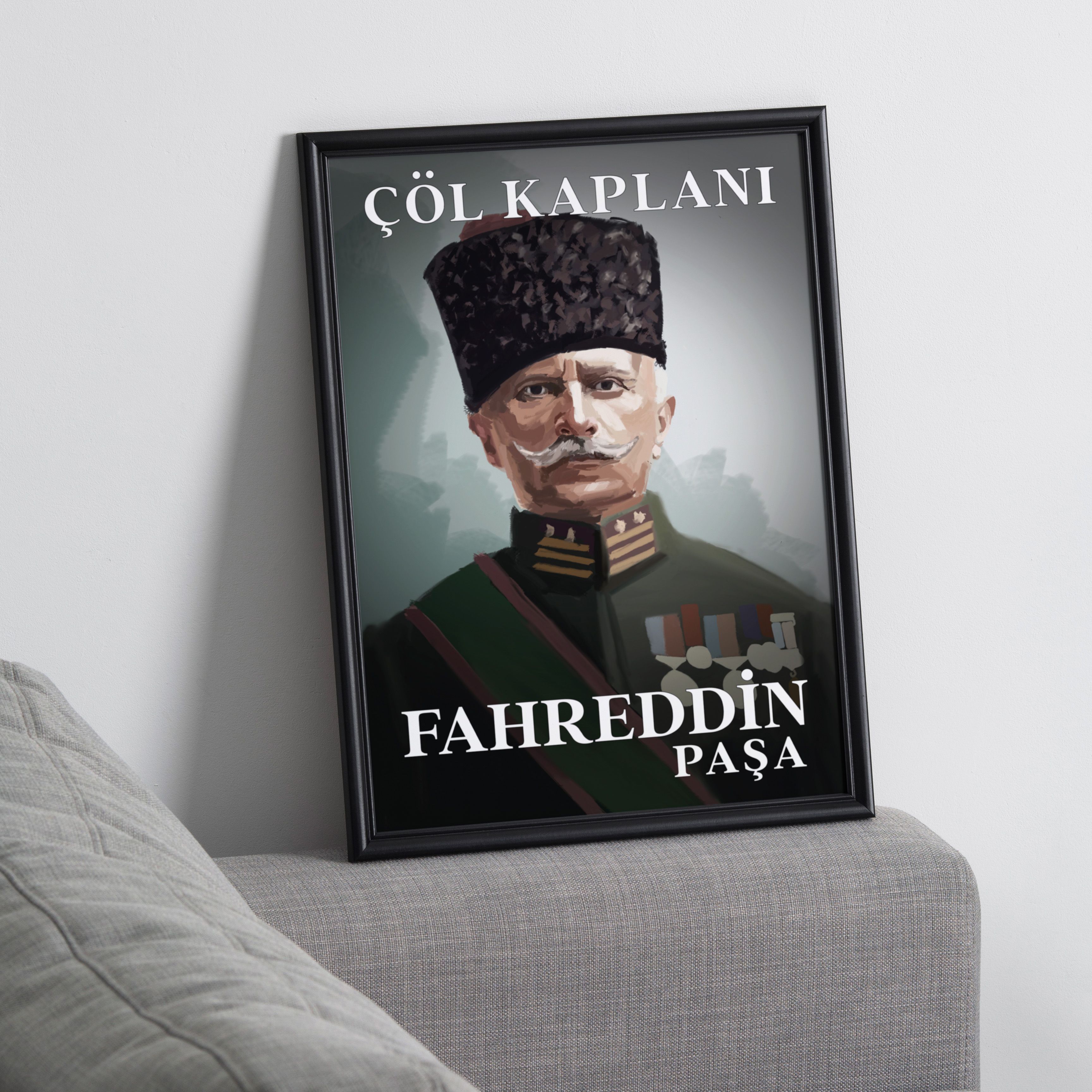 Fahreddin Paşa (Çöl Kaplanı) Özel Tasarım Poster