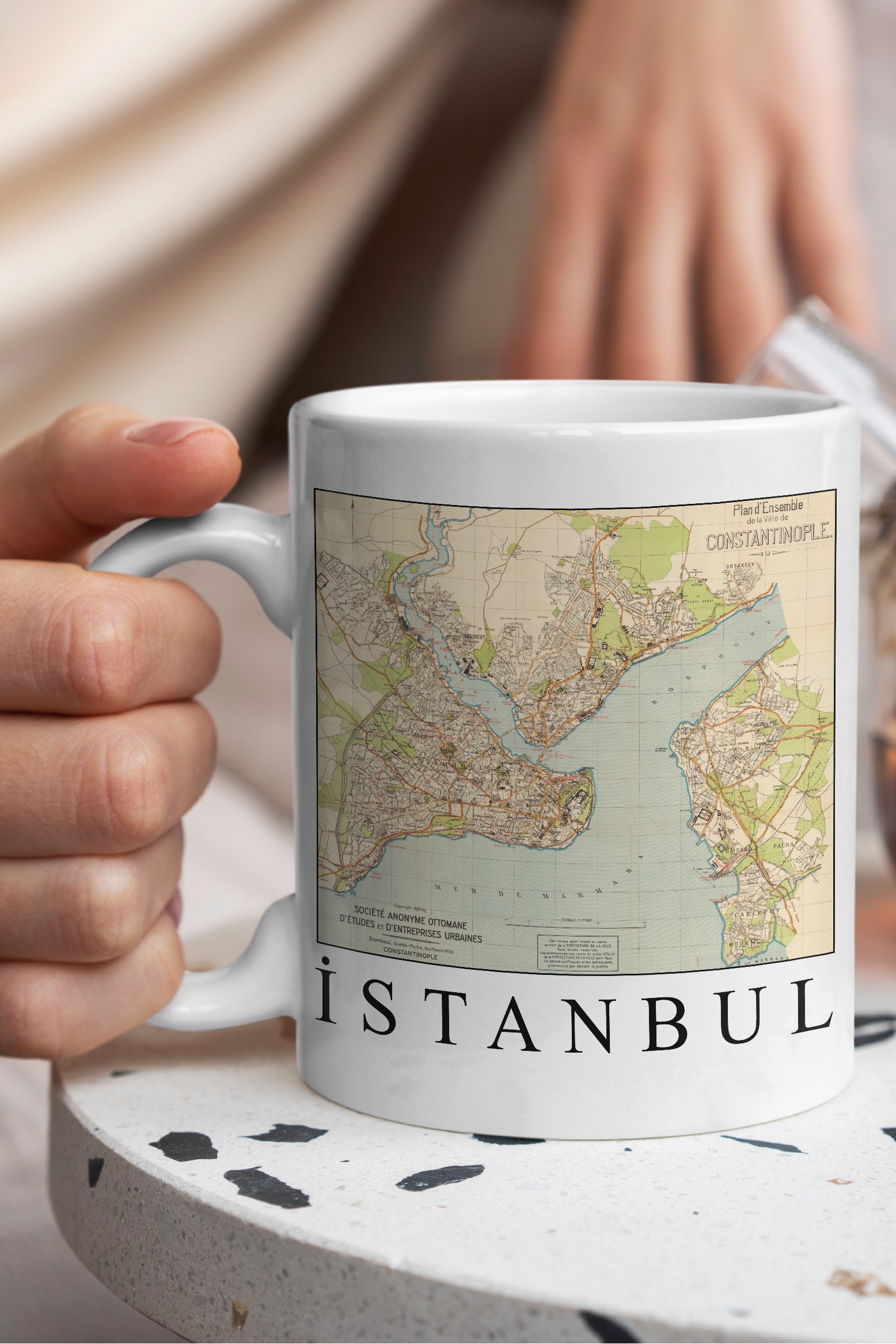 İstanbul Haritası (1922) Kupa Bardak
