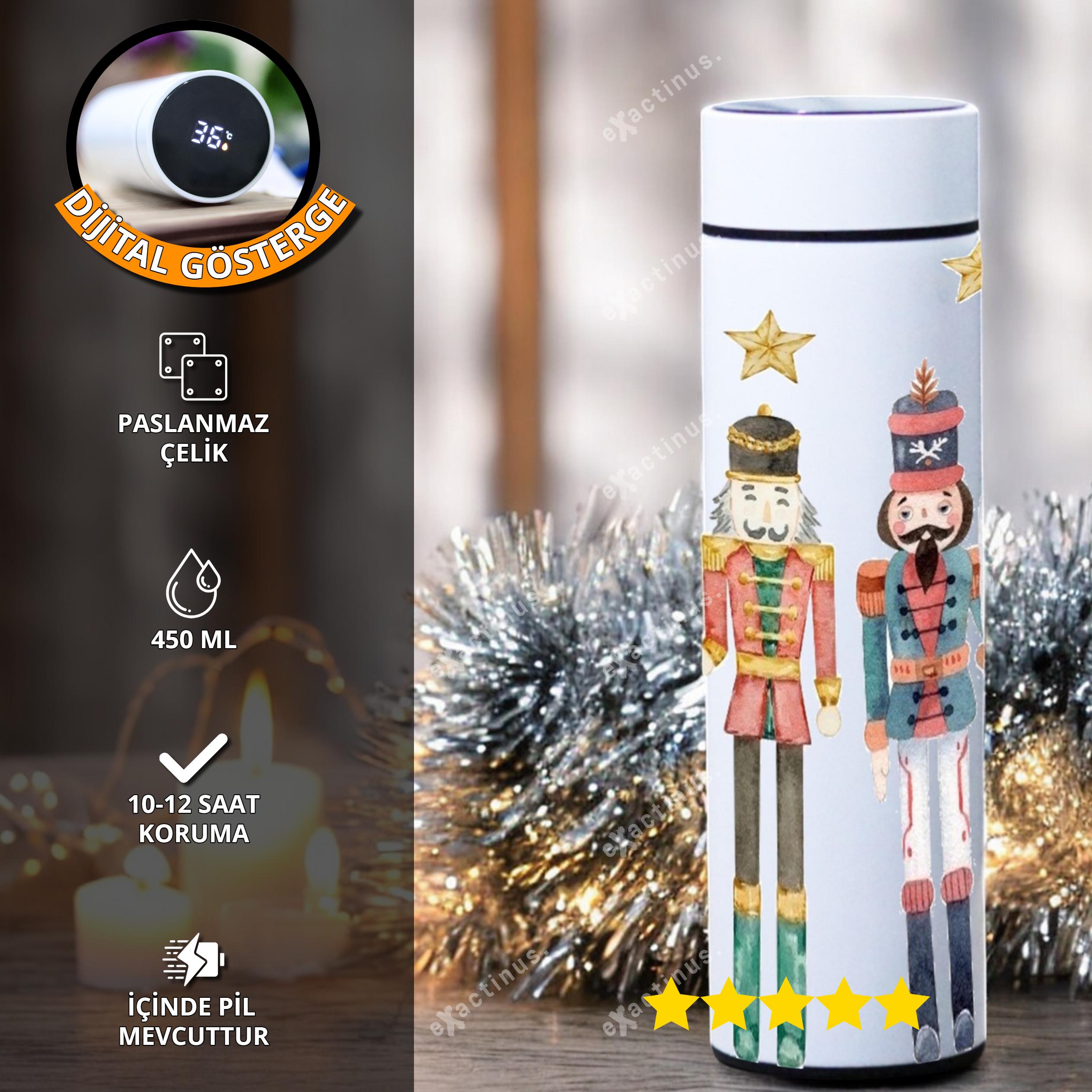 Fındıkkıran (Nutcracker) Dijital Göstergeli Çelik Termos