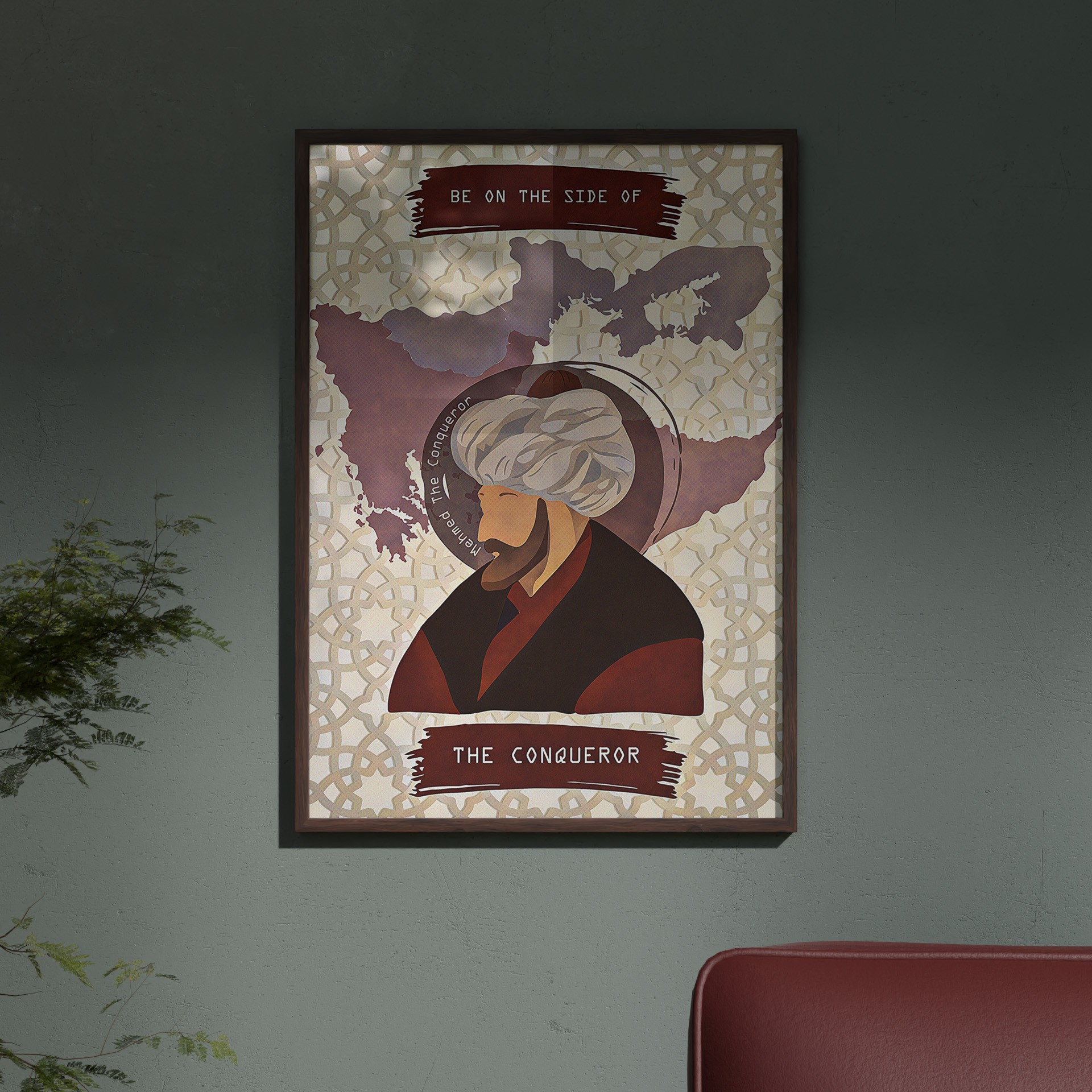 Fatih Sultan Mehmed Minimal Propaganda Posteri