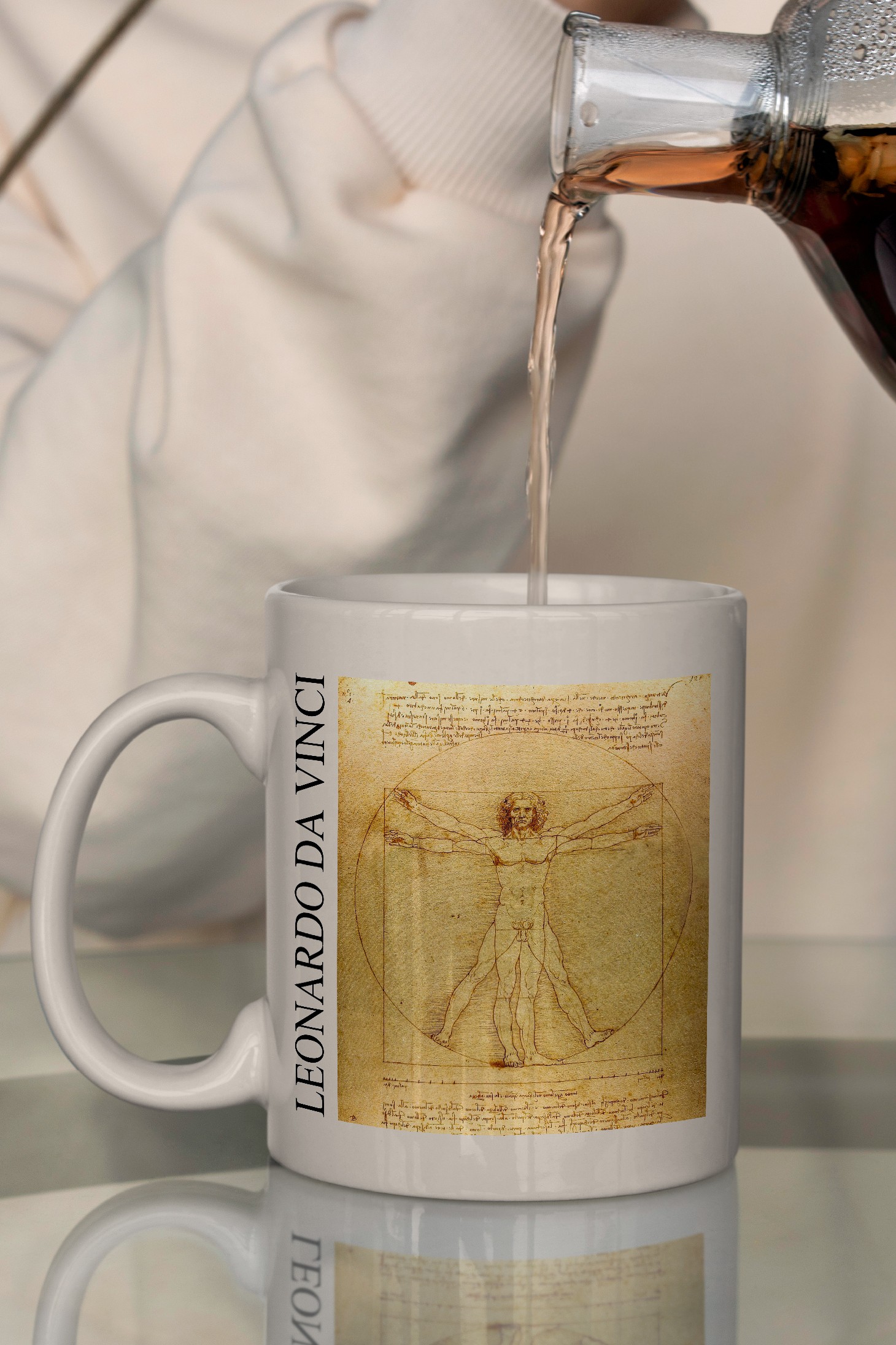 Leonardo da Vinci - Vitruvius Adamı Kupa Bardak