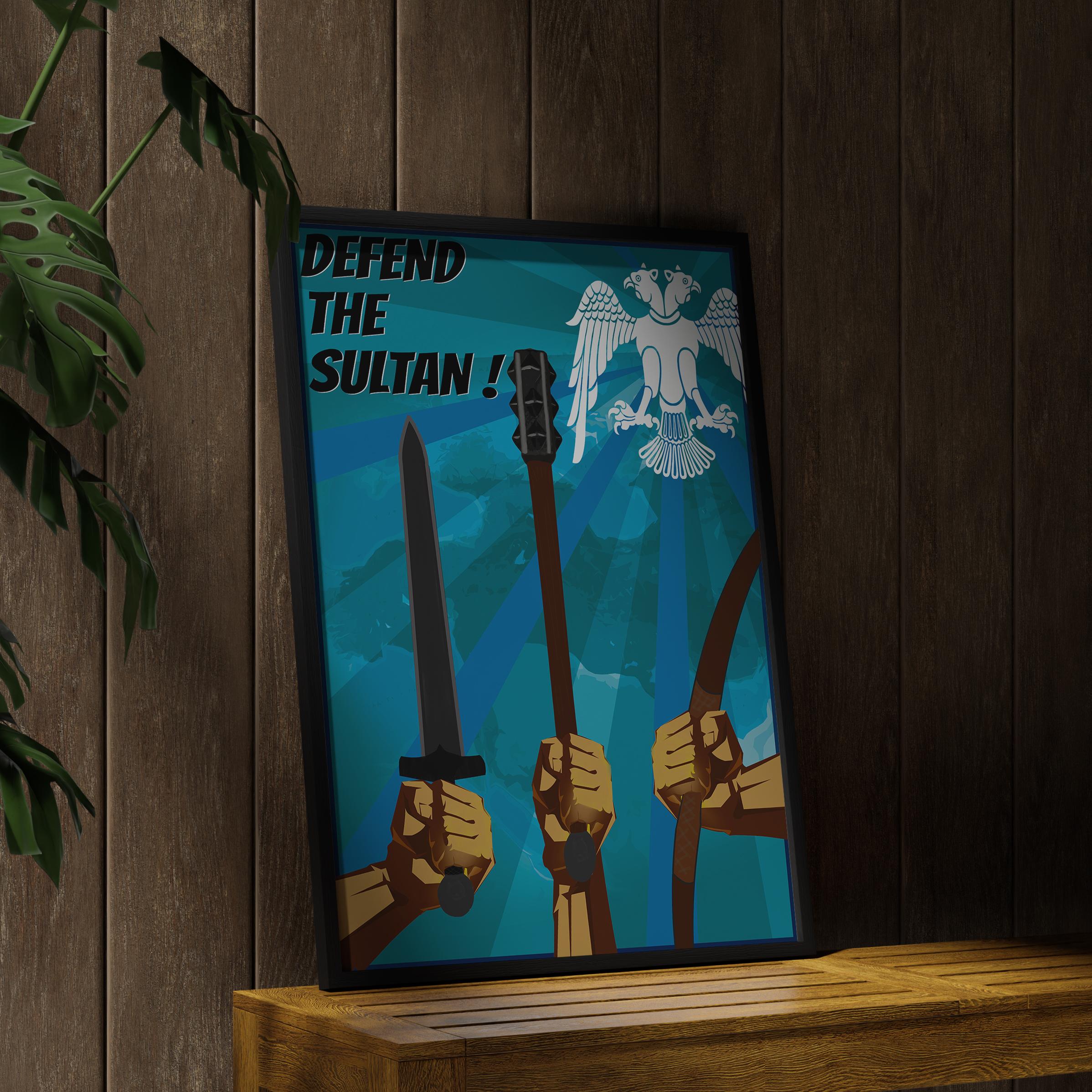 Defend The Sultan - Selçuklu Propaganda Posteri