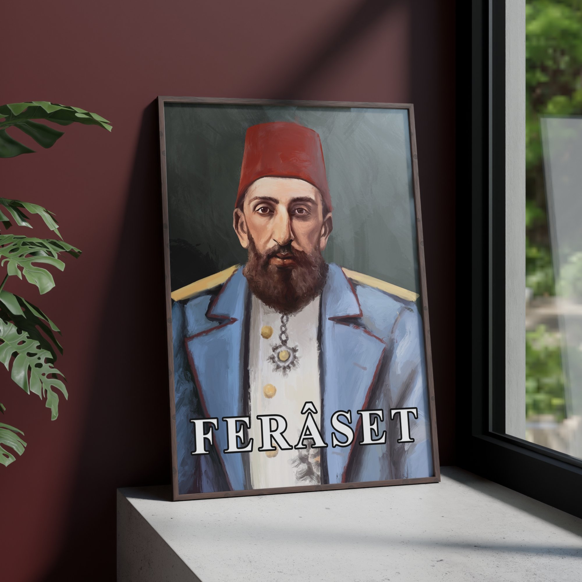 Sultan II. Abdülhamid (Yaşlı Padişahlık Dönemi) Özel Tasarım Poster