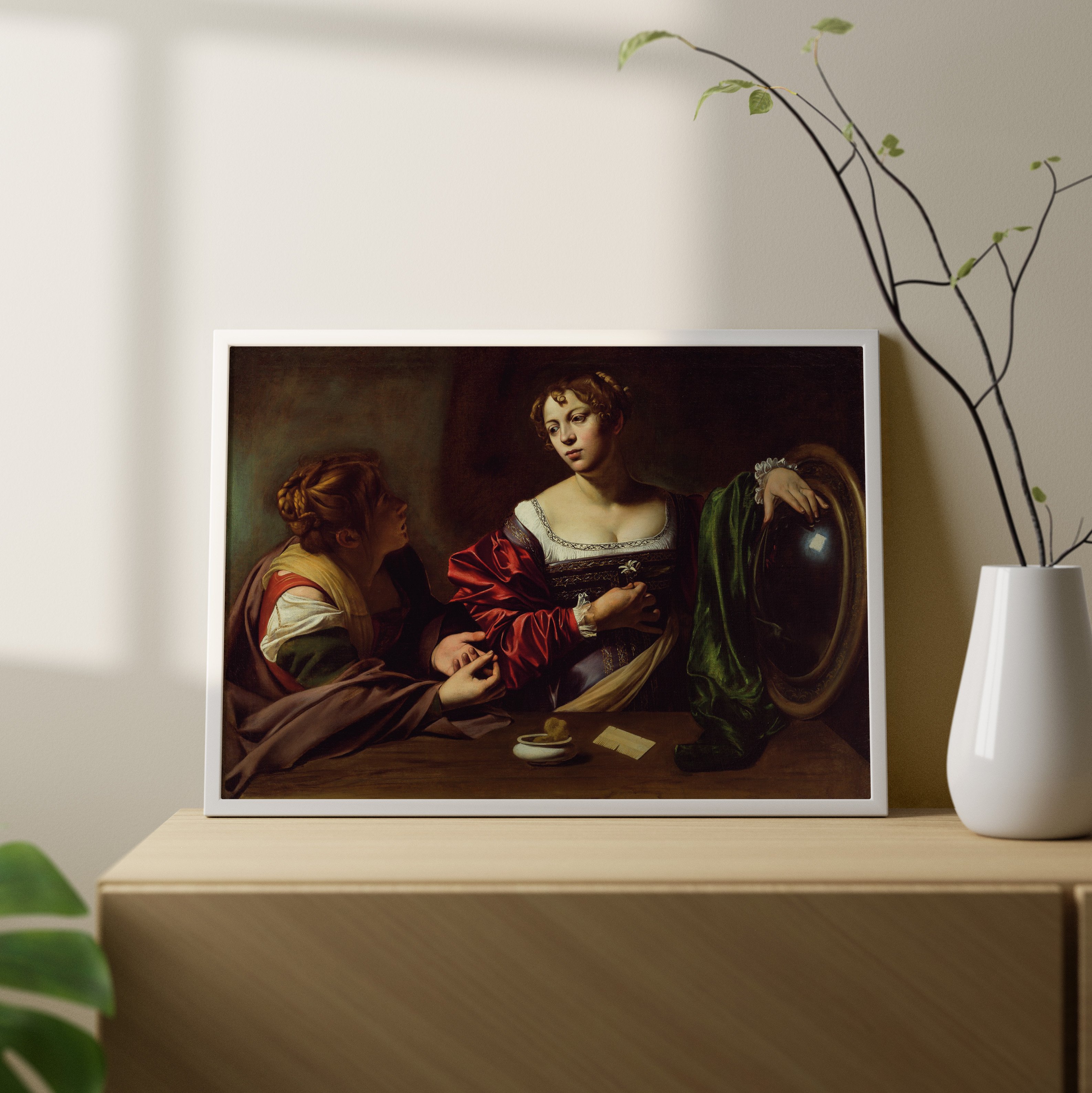 Caravaggio - Martha ve Mary Magdalene Poster