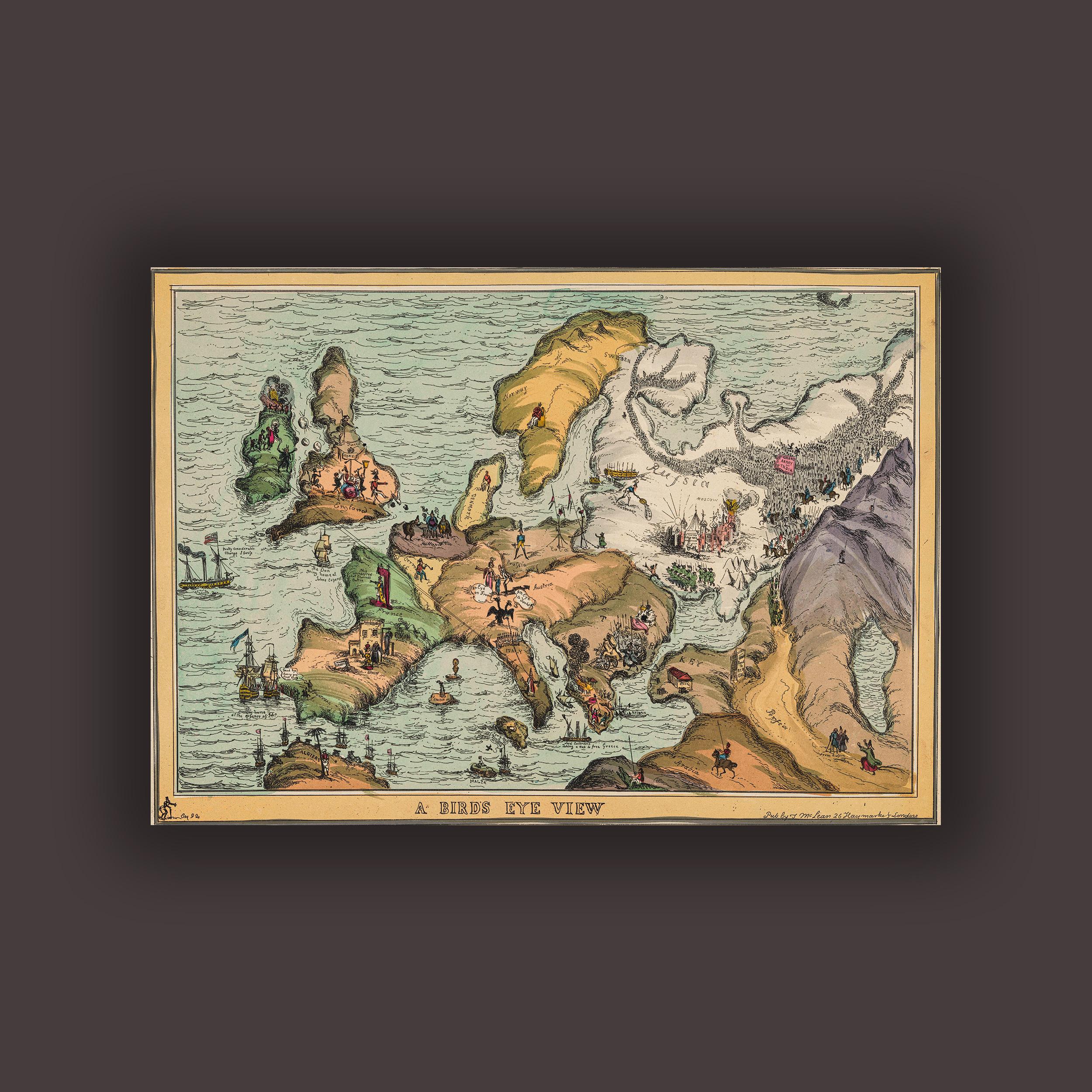 Avrupa Haritası Karikatürü Poster (1825-1830)