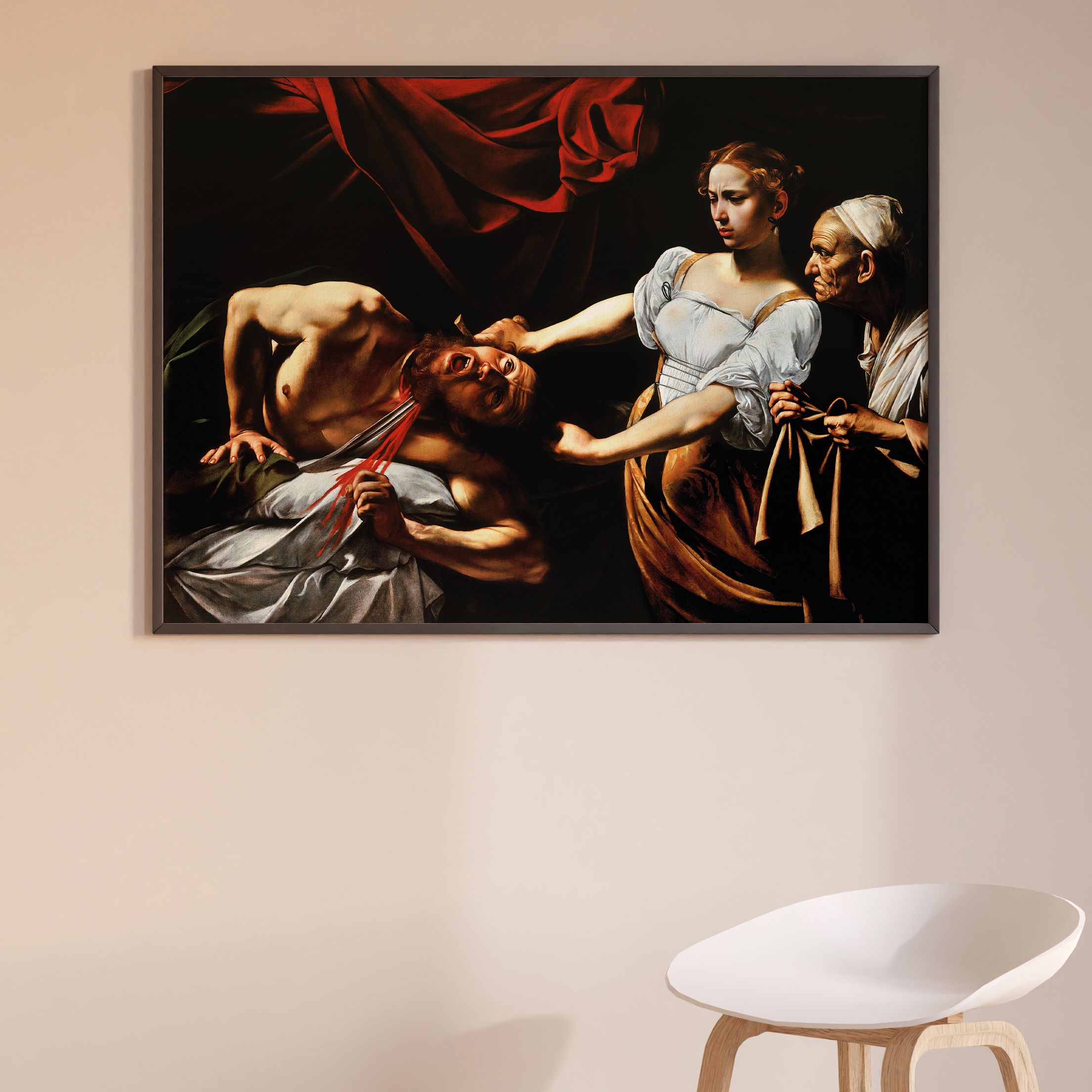 Caravaggio - Judith Holofernes’in Başını Keserken Poster