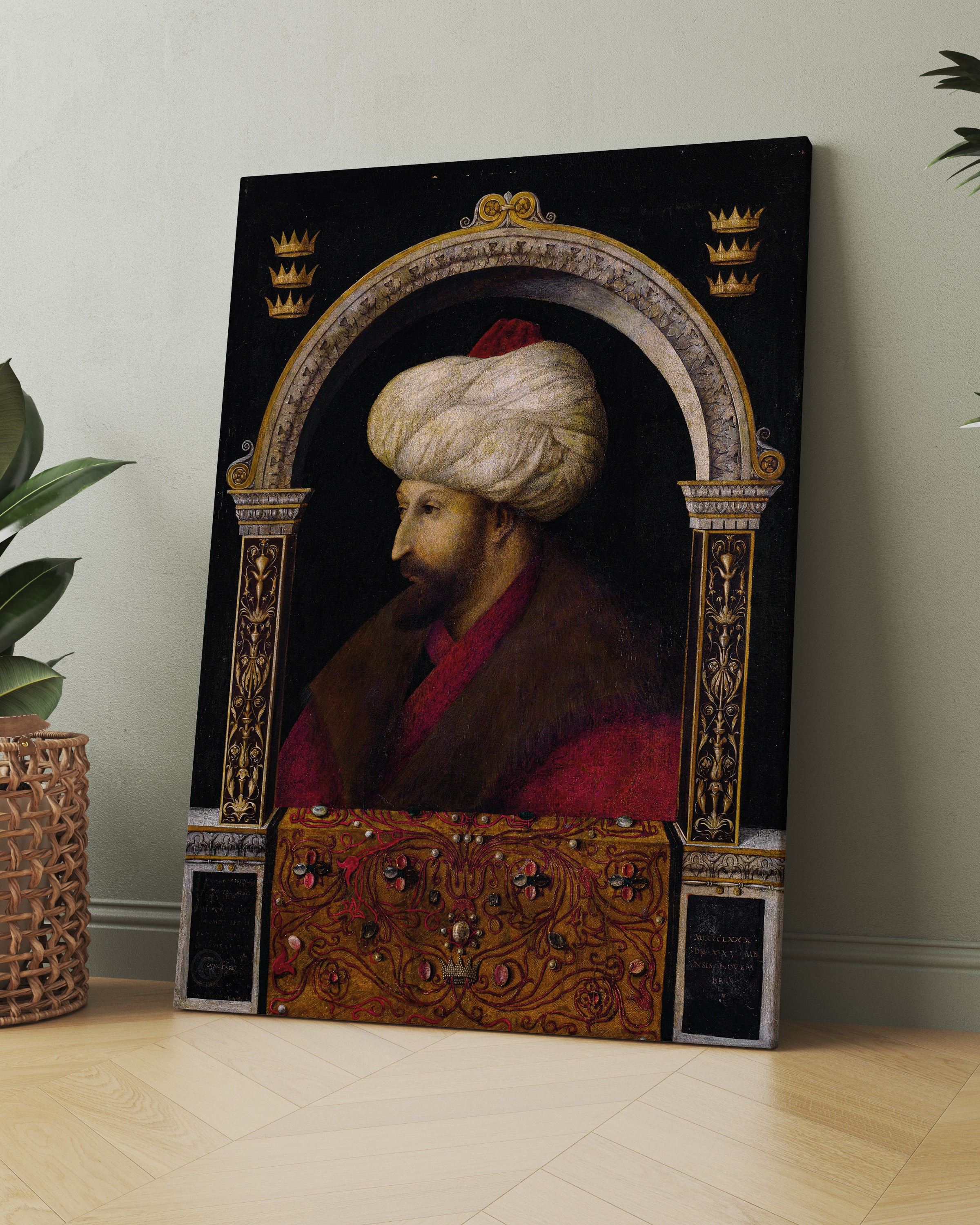 Fatih Sultan Mehmed Portresi Kanvas Tablo - Gentile Bellini (1480)