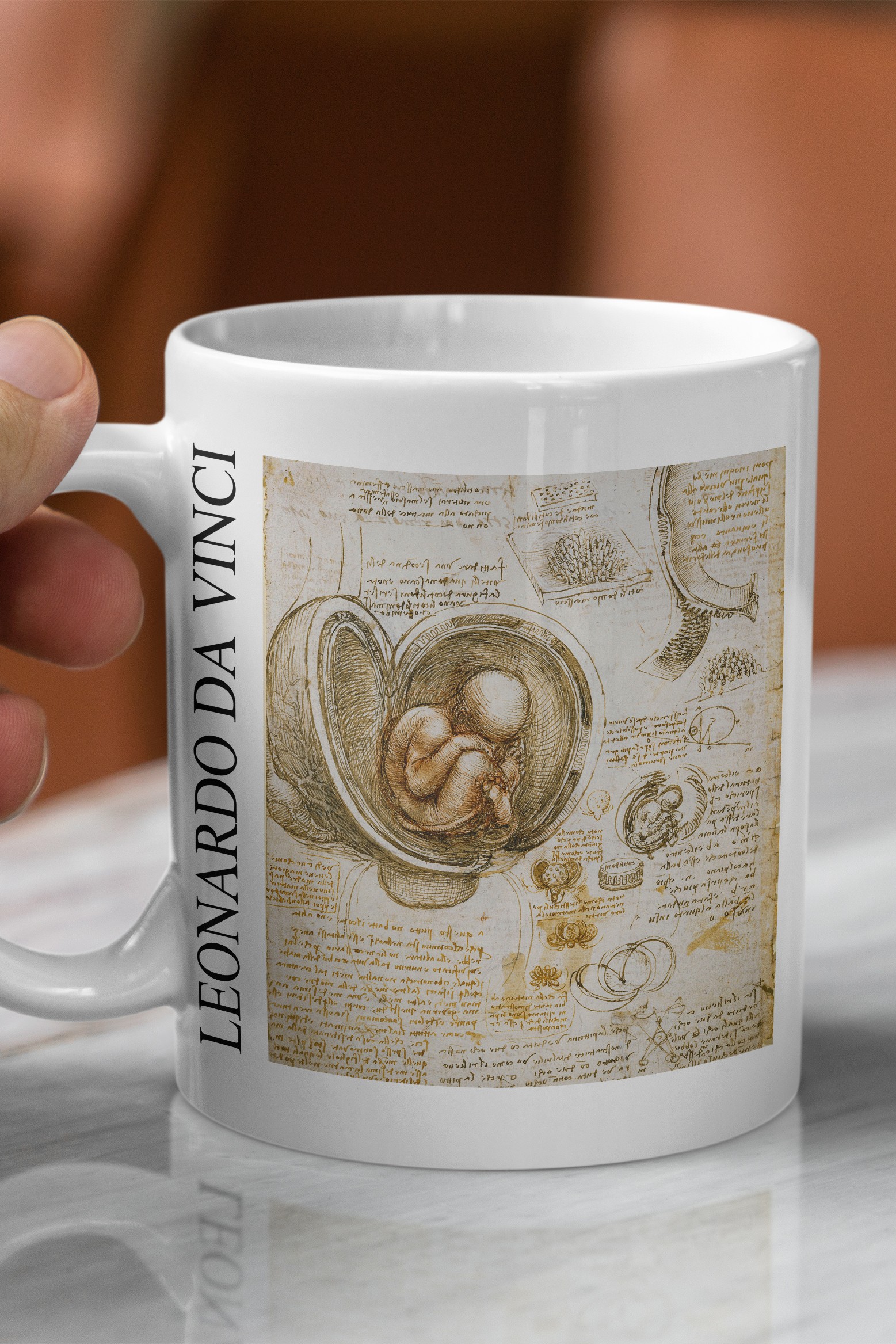 Leonardo da Vinci - Embriyo Kupa Bardak