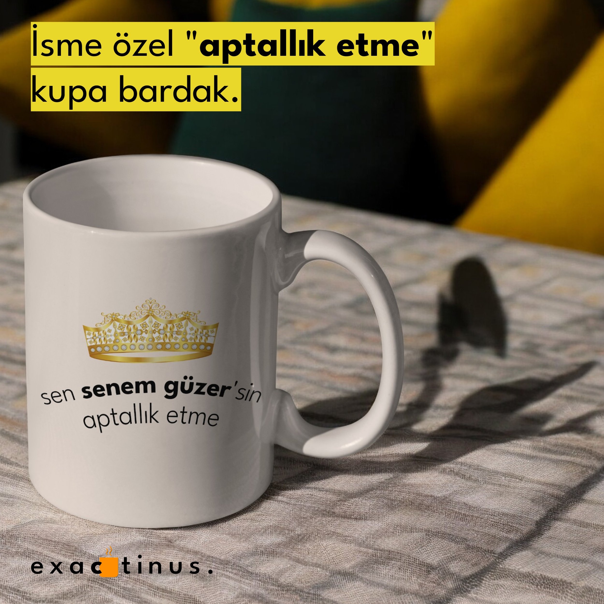 Sen Bihter Ziyagil'sin Aptallık Etme Temalı İsme Özel Kupa Bardak