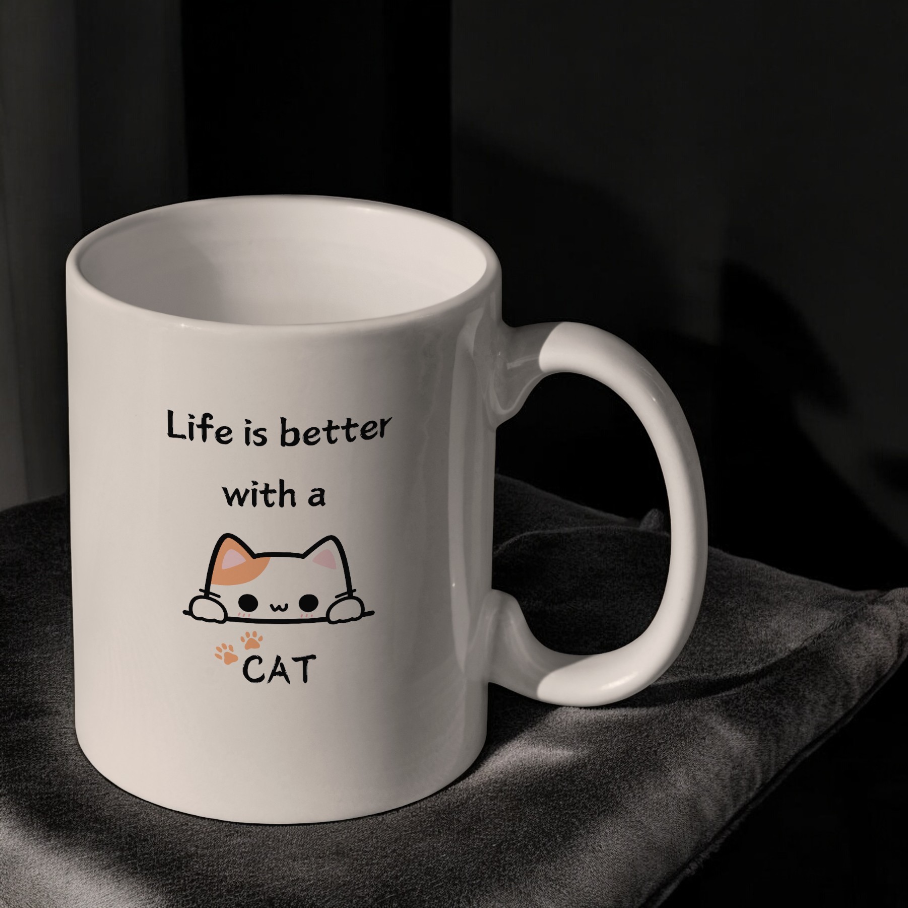 "Life Is Better With a Cat" Kupa Bardak