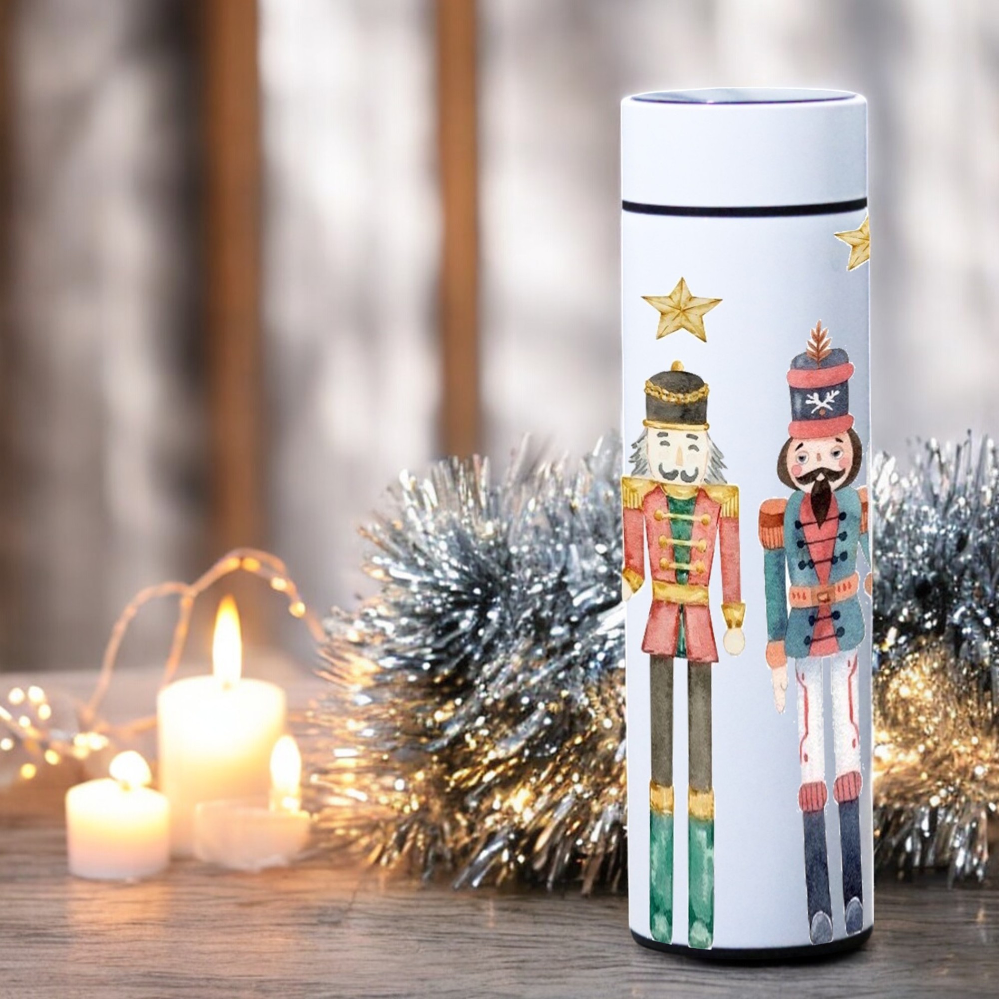 Fındıkkıran (Nutcracker) Dijital Göstergeli Çelik Termos