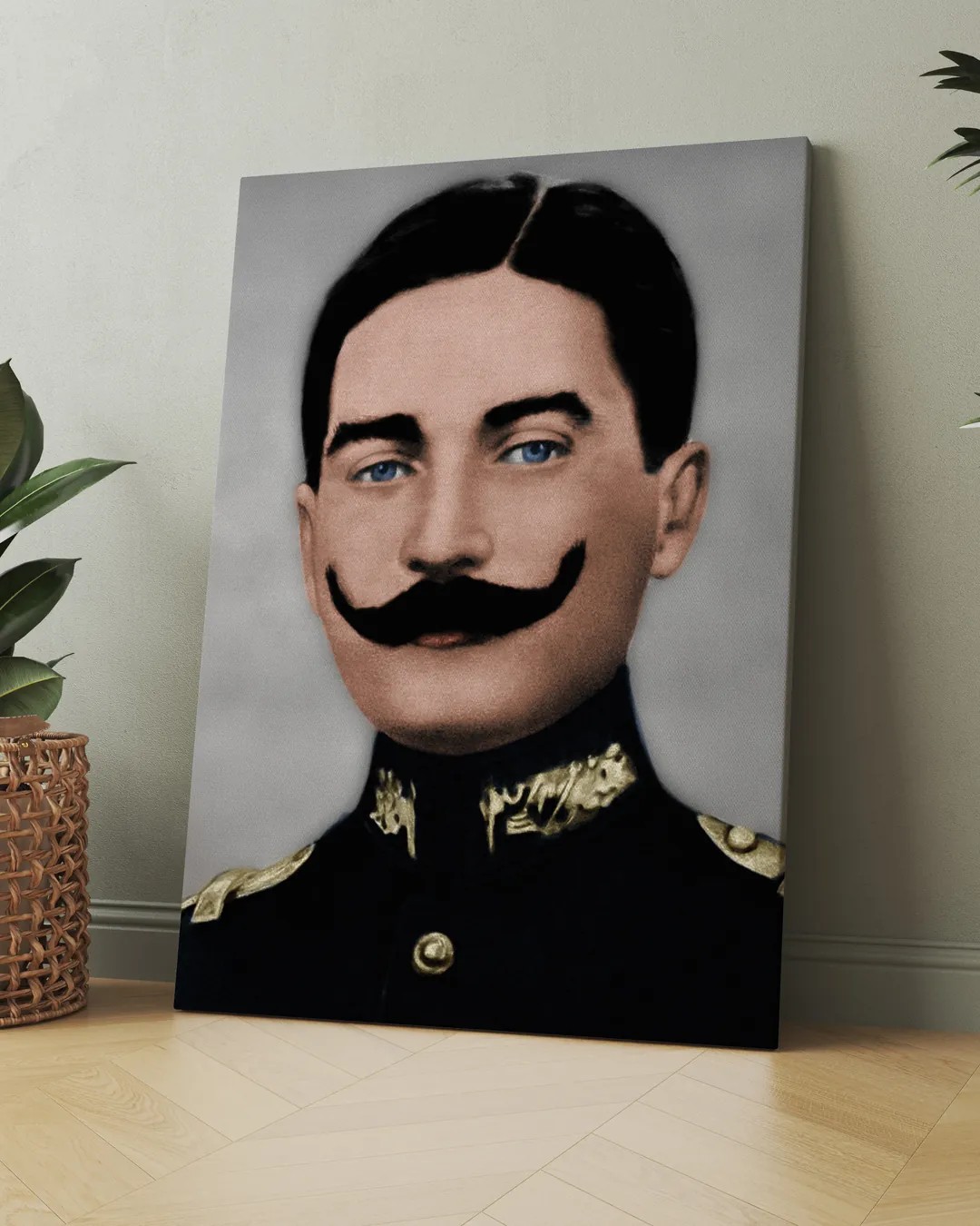 Kurmay Kıdemli Yüzbaşı Mustafa Kemal Renklendirme Kanvas Tablo