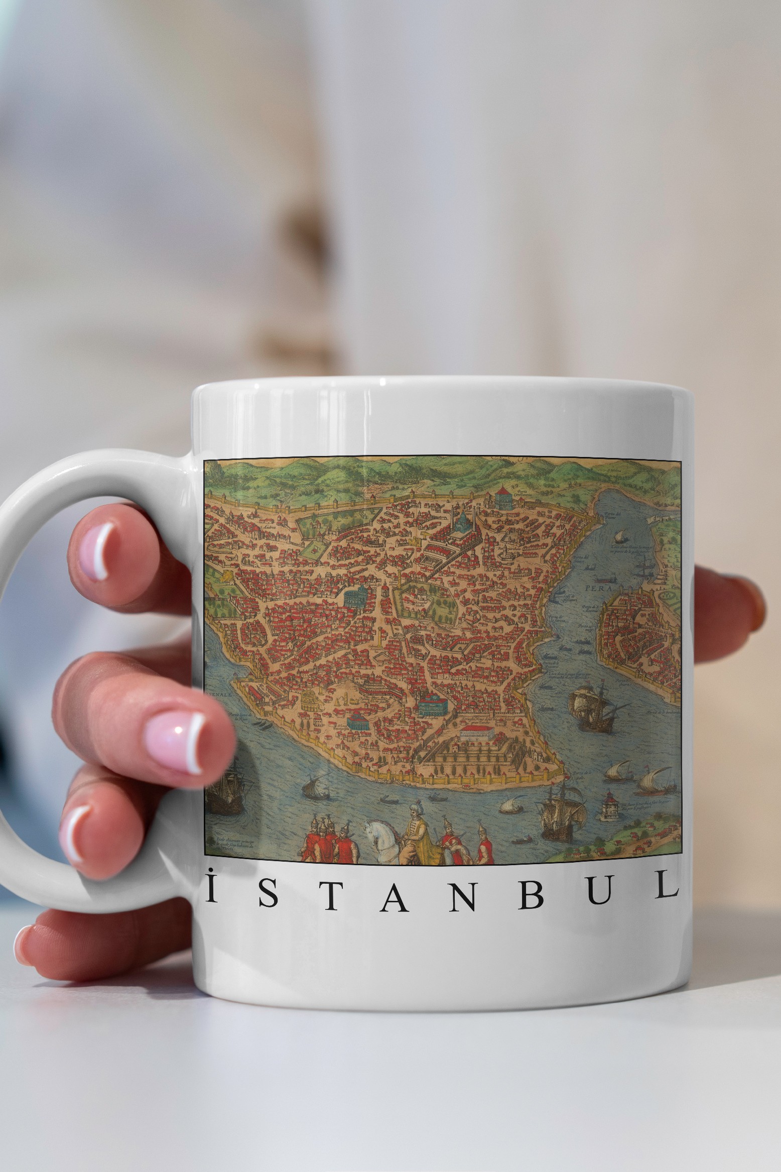 İstanbul Haritası (16. yüzyıl) Kupa Bardak